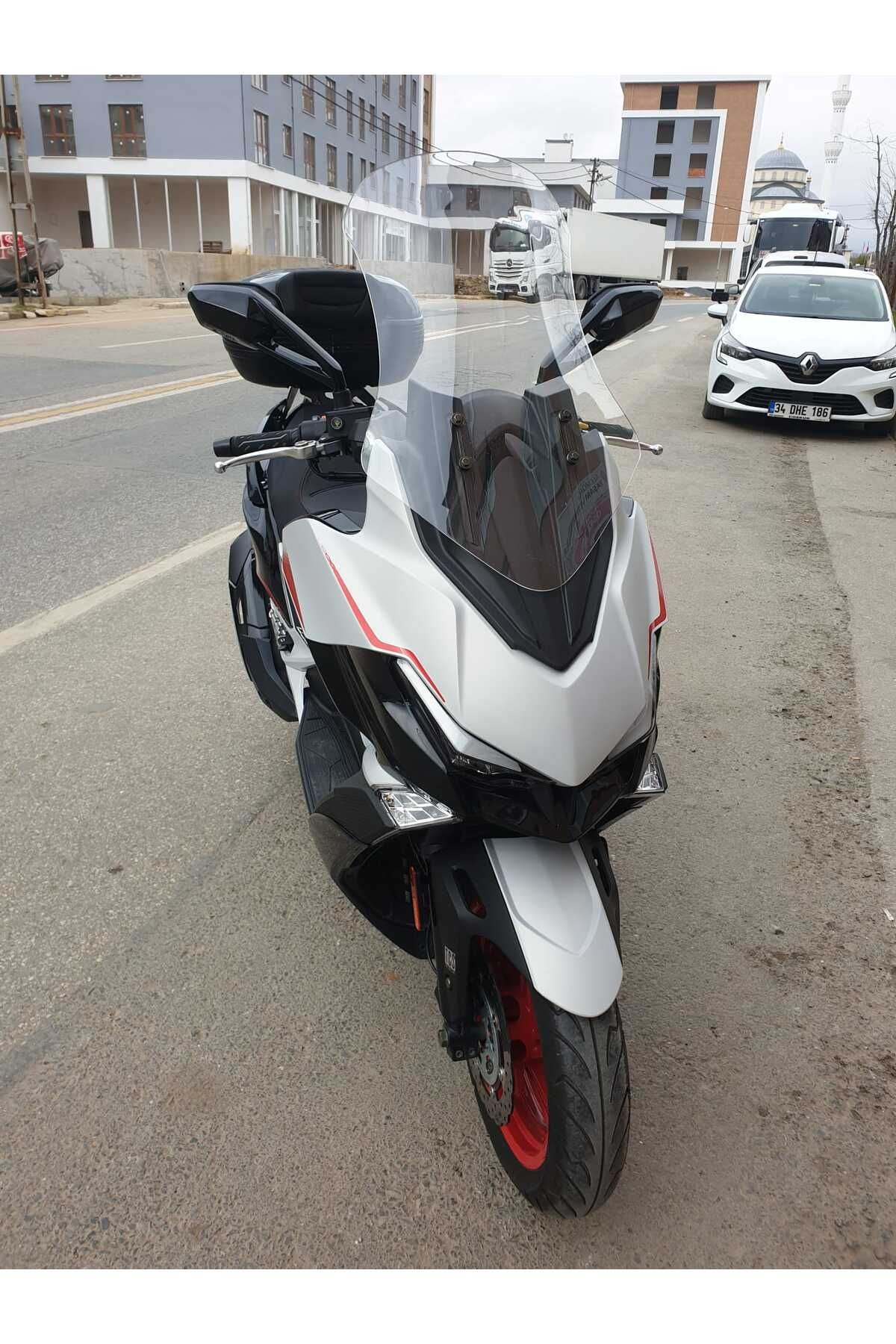 Kymco Xciting VS 400 Siperlik Ön Cam 2023-2025 Model 66cm Şeffaf Renkli 4mm