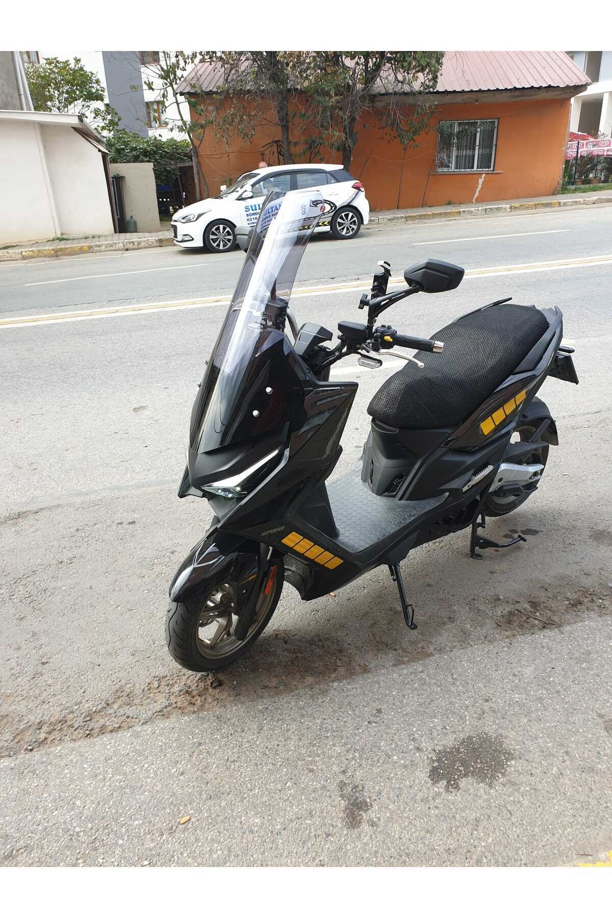 Kymco Krv 200 Siperlik Ön Cam 2022-2025 Model 75cm Füme Renkli 4mm UZUN CAM