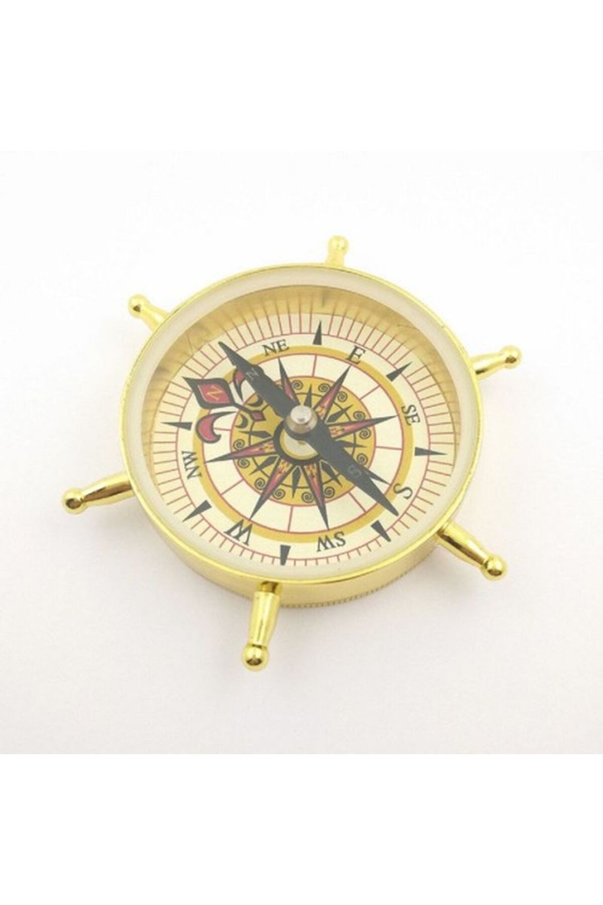 Toptan Bulurum-Aesthetic Design Rudder Model Brass Compass 1