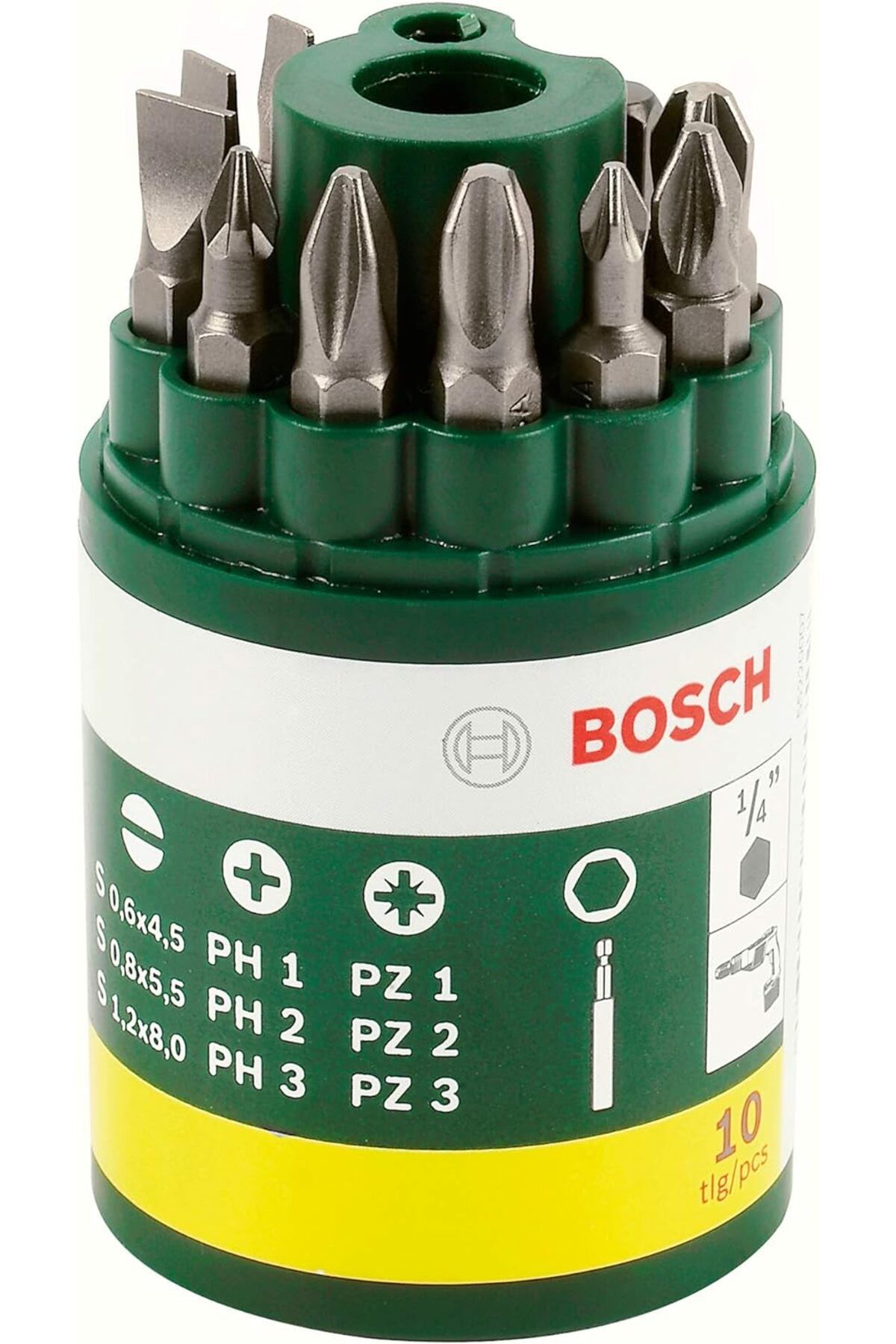 STOREMAX srhtDS Professional Accessories Vidalama Ucu Seti, Yeşil, 10 Adet Desing 266450