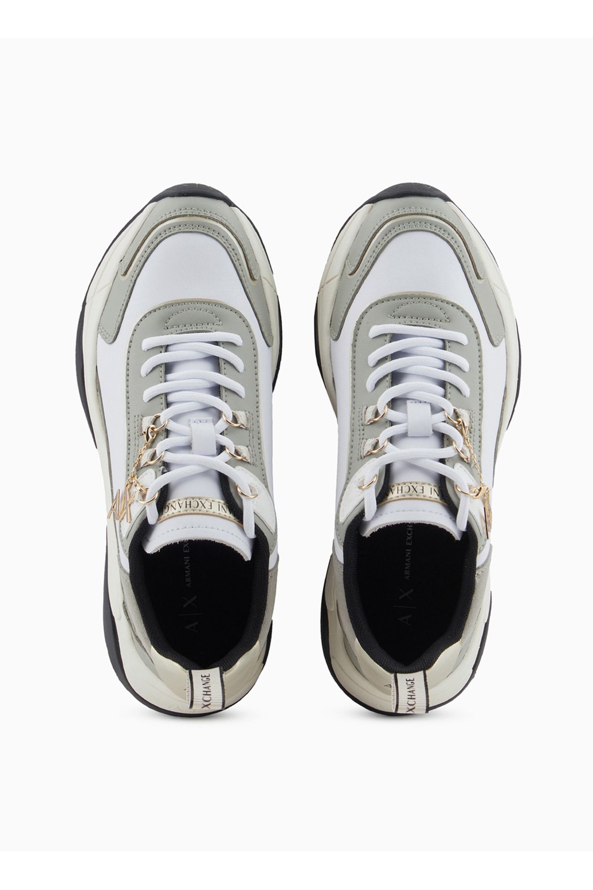 اسنیکر سفید زنانه کفش خاکستری زنان ورزشی XDX104XV580U293 Armani Exchange