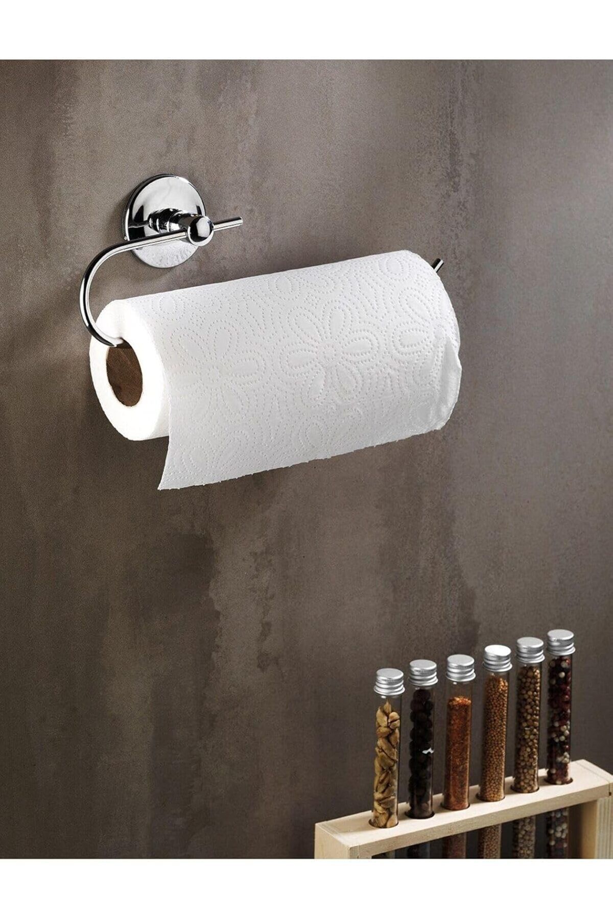 STOREMAX jvnnastore Haus Yapışkanlı Solo Havlu Kağıdı Asacağı Solo Havluluk Krom S-110 trendyfr 64626