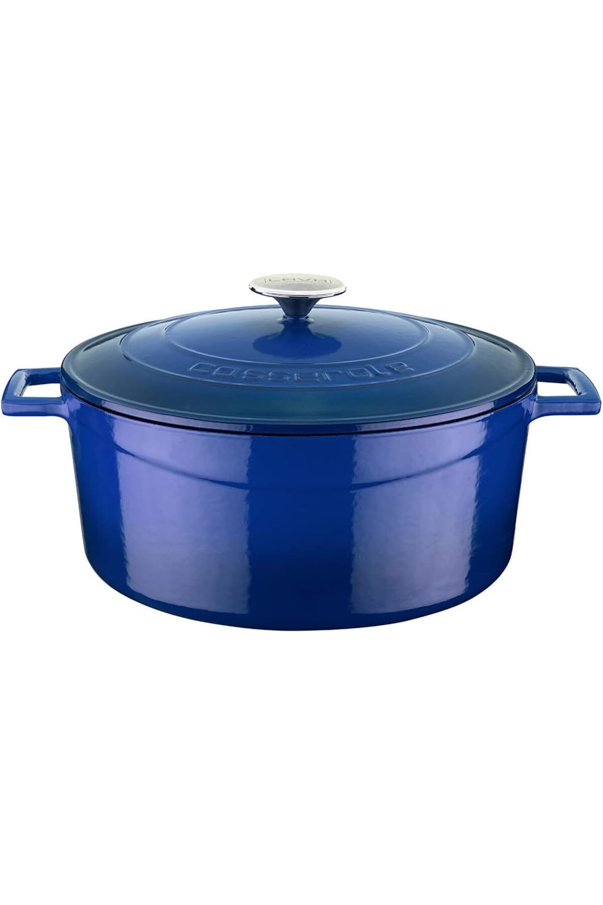 STOREMAX jvnnastore Metal Döküm Yuvarlak Tencere, 28 cm, Mavi 646268
