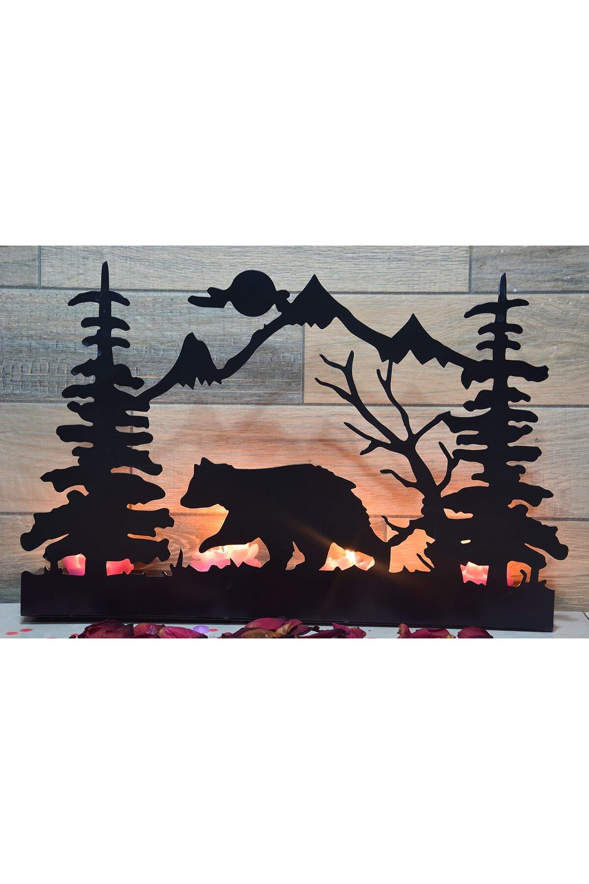 STOREMAX erhnshop QUADRUBLE FOREST AND BEAR METAL MUMLUK ŞAMDAN shphx 995340