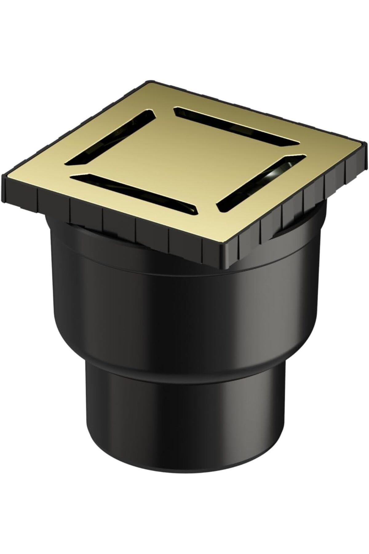 MCreative V-Flow Kare 5607325 Yalıtımlı Duş Kanalı Alttan Çıkışlı DK 800 Kapak Parlak Altın