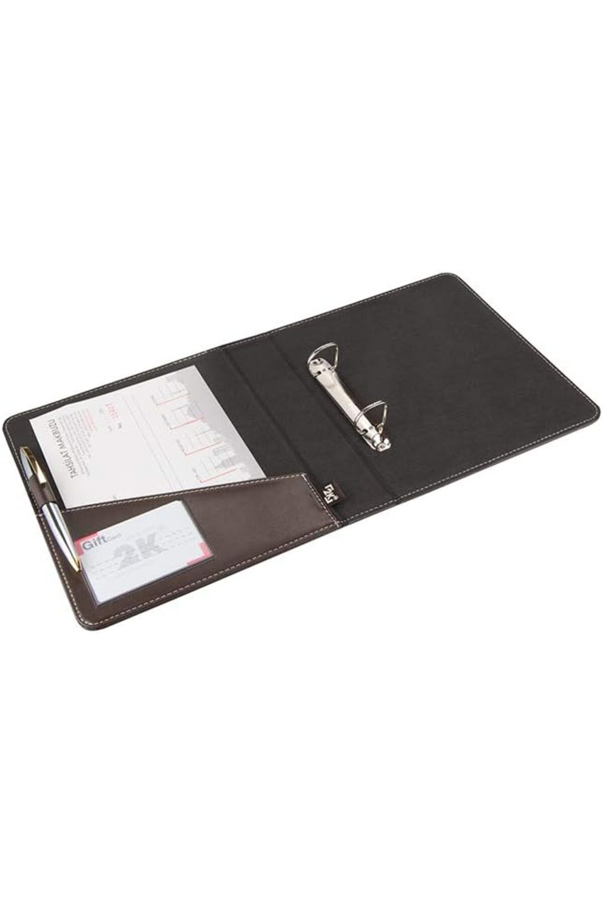 STOREMAX ysstorex A534K A5 Suni Deri Sırt 4 Cm 2 Halkalı Elite Klasör Kahverengi, A5 StarColxlection 65514