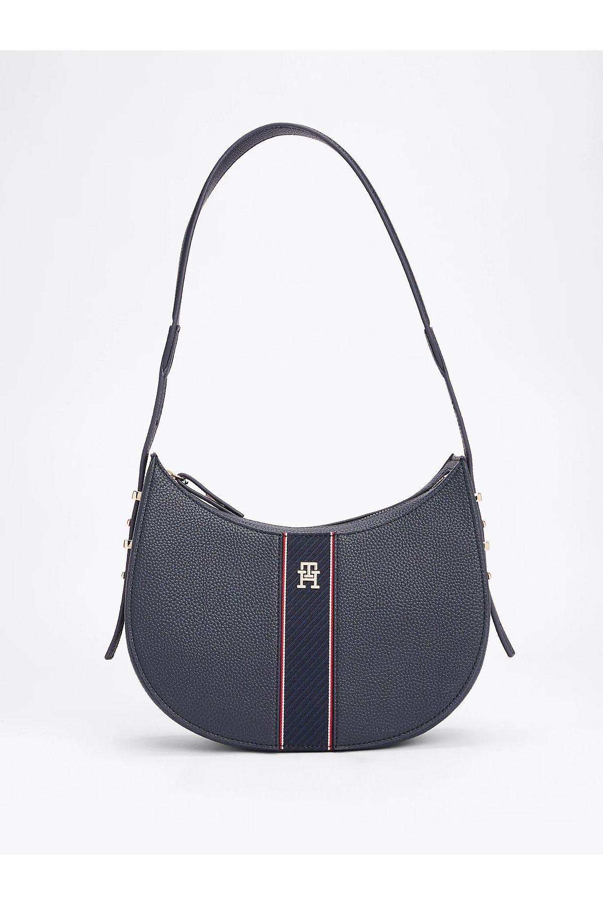 Tommy Hilfiger-Adjustable Shoulder Bag with Navy Patterned Brand Logo - Aw0Aw16899-Dw6 2