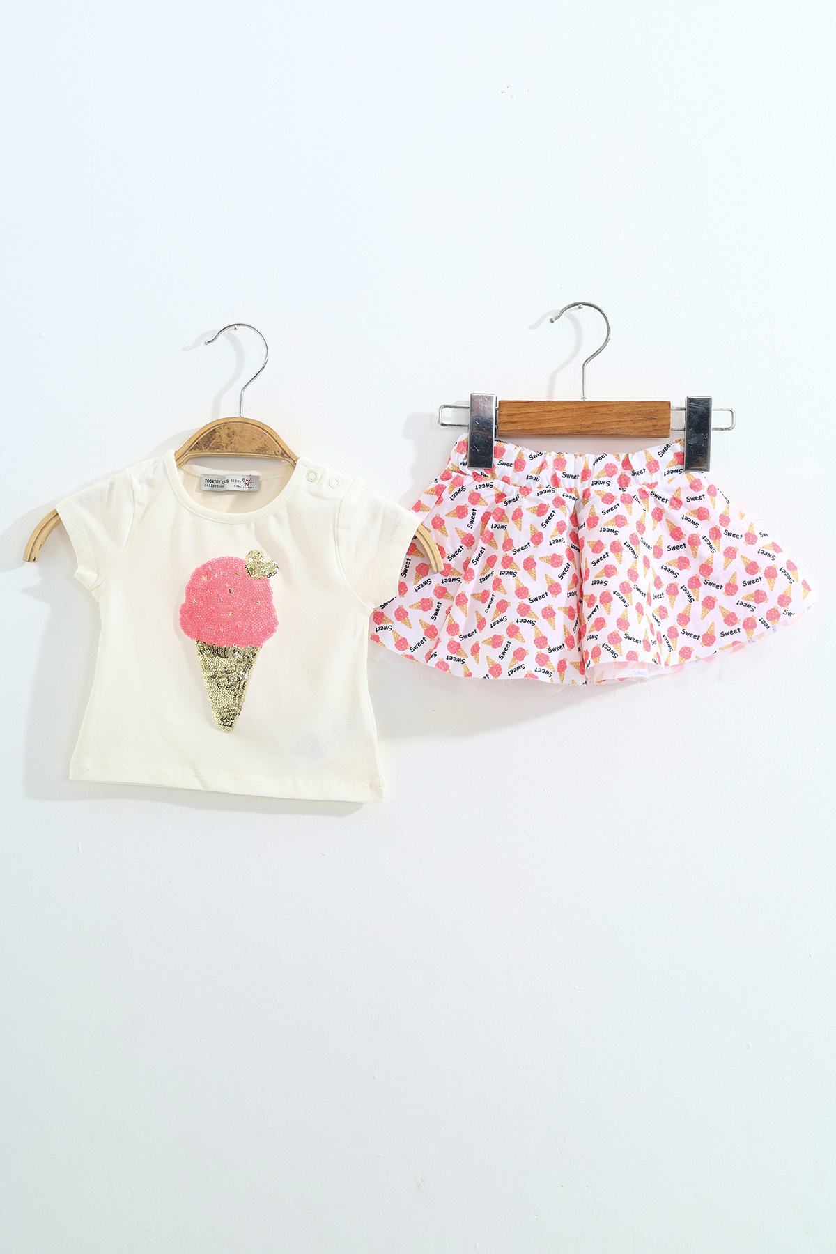 LC Waikiki Toontoy Girls' Sequin Skirt Set