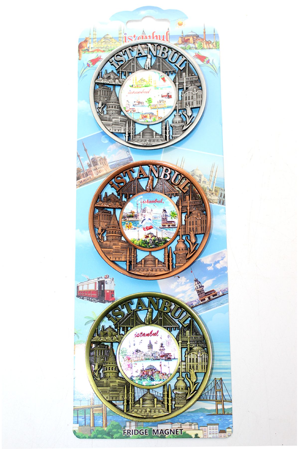 Livenda Shop İstanbul Temalı Metal Magnet 3'Lü Set