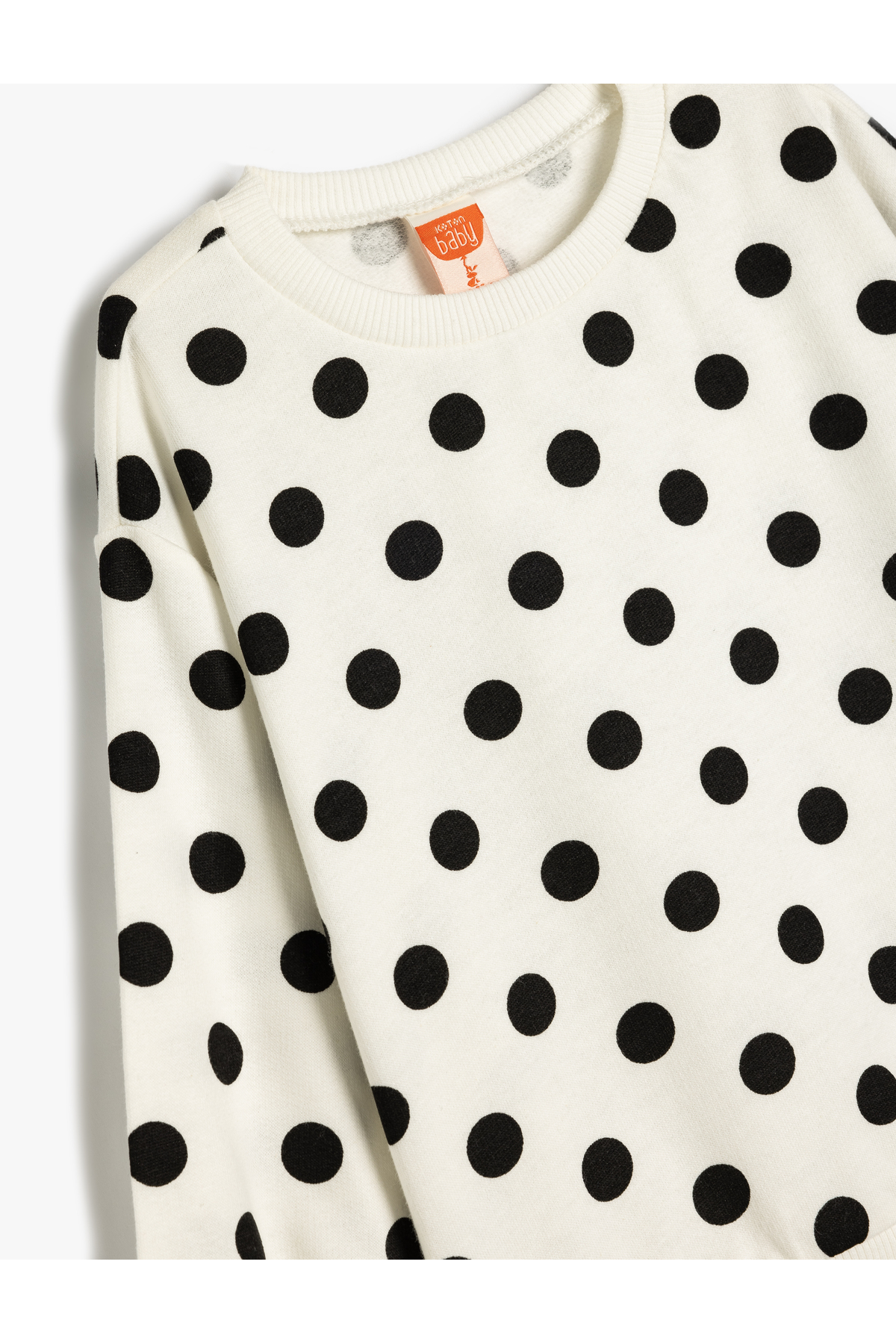 Koton Baskılı Pamuklu Bisiklet Yaka Uzun Kollu Sweatshirt fotoğrafı 3 (önizleme)