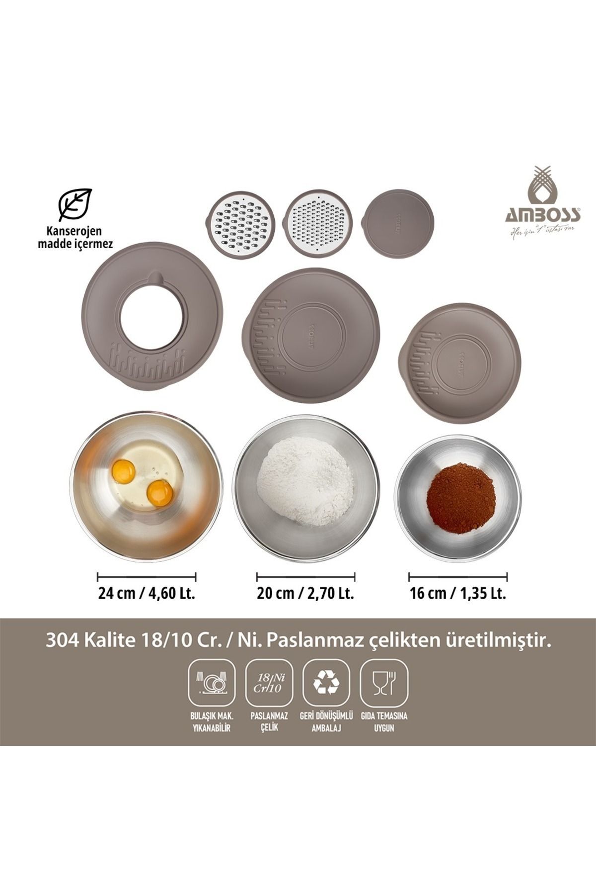 Amboss-SATIN BOWL SET 9 PCS / GRAY 2