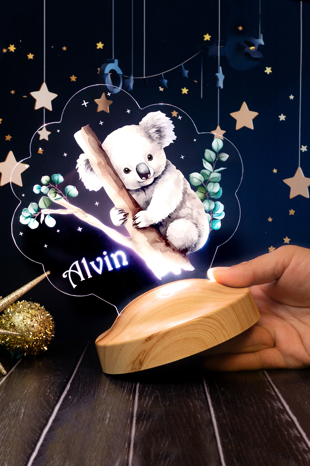 SEVGİLAMBASI Koala Ağaca Sarılan Gece Lambası Sevimli Çocuk Bebek Odası Lambası Doğum Günü Hediyesi Uyku Arkadaşı fotoğrafı 4 (önizleme)