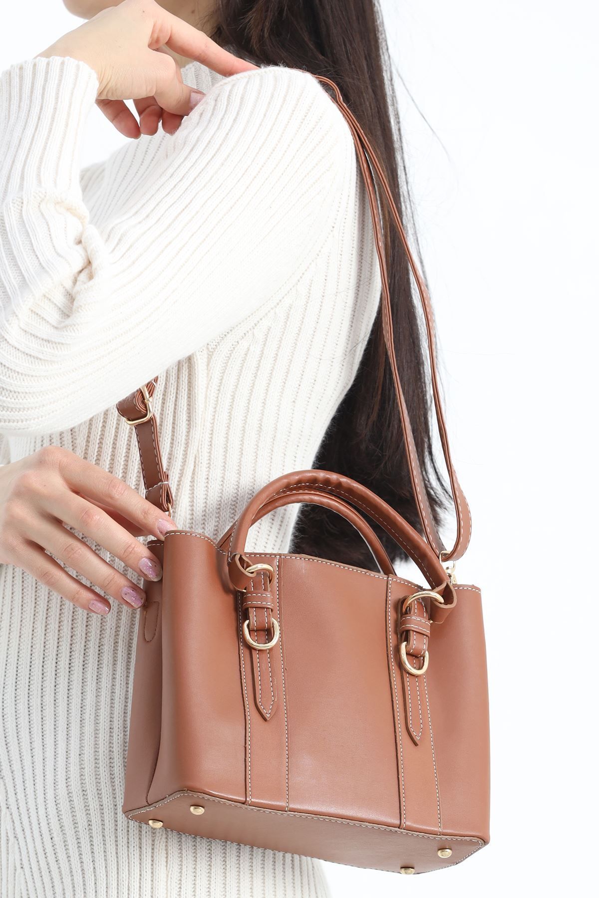 Cream-Tan Shoulder Bag - 3003.1853. 1