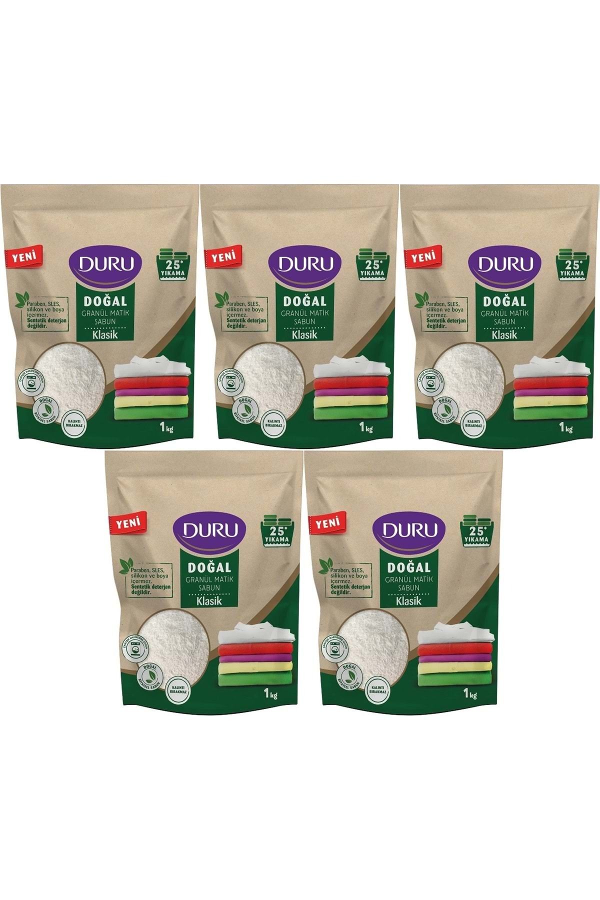 Duru Doğal Granül Matik Sabun Tozu Klasik 5KG (5PK*1) (125 Yıkama)