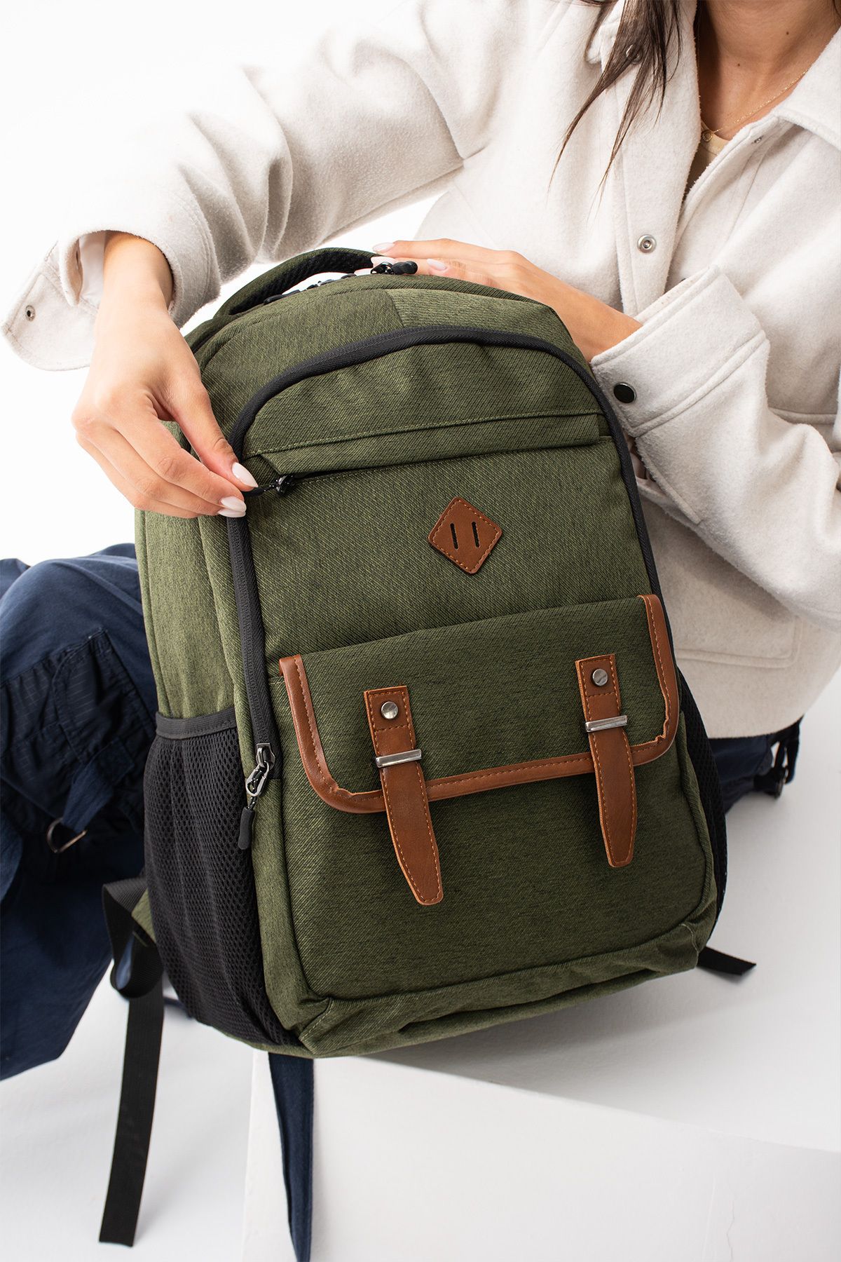 By Hakan Gk64 Rucsac Scoala Unisex - Verde Zilnic Călătorie Vacanță Sport Drume Călătorie Camping Unisex - One Size