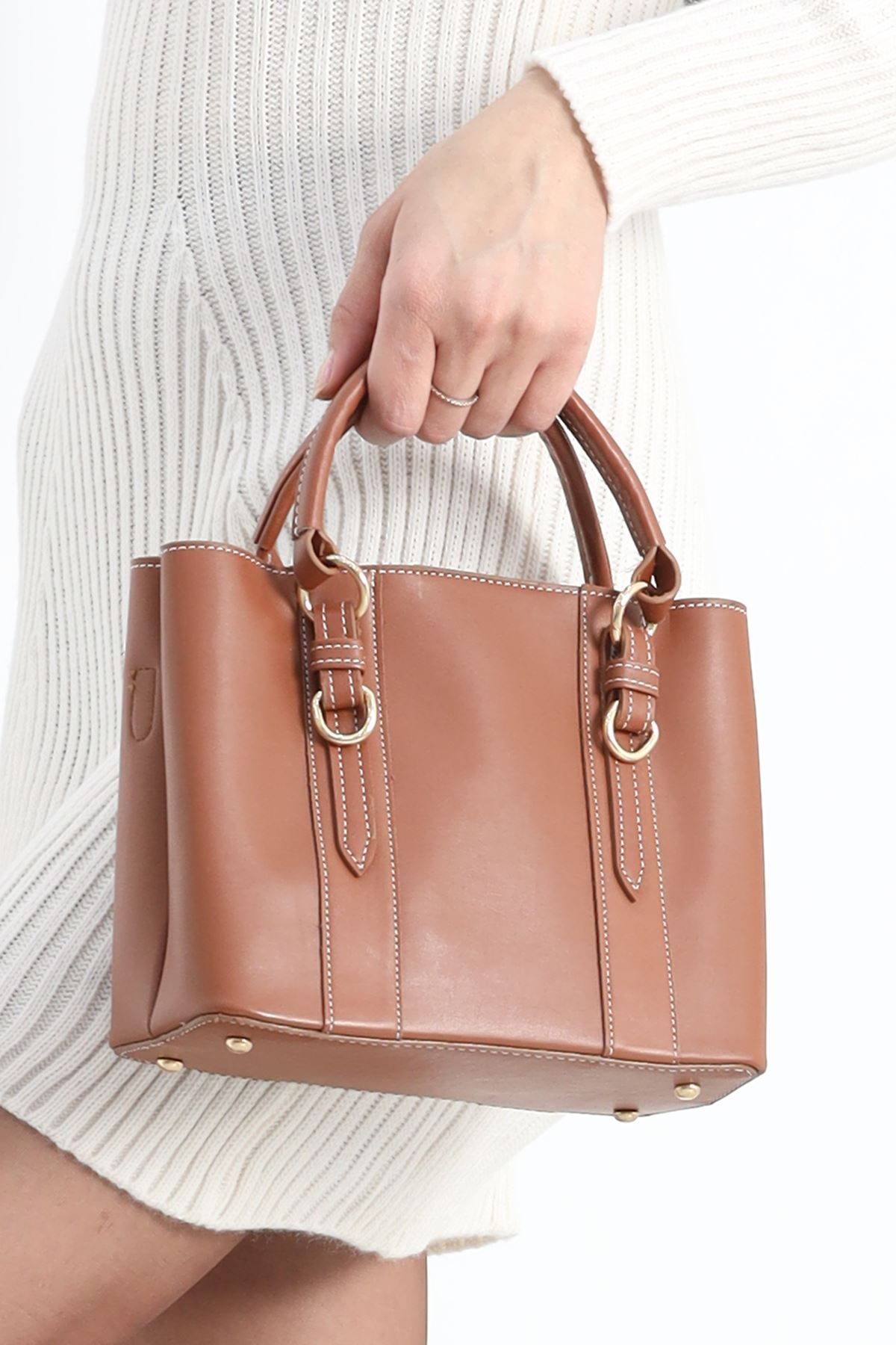 Cream-Tan Shoulder Bag - 3003.1853. 5