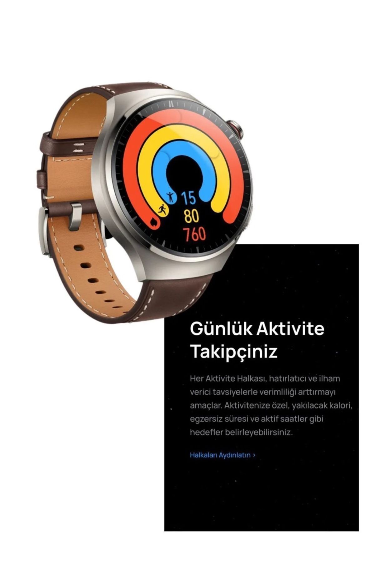 LionQuality Erkek Gümüş Akıllı Saat Watch 4 Pro 3 Kordonlu Ios Ve Android Uyumlu Deri Silikon Çelik Huawei Watch-6