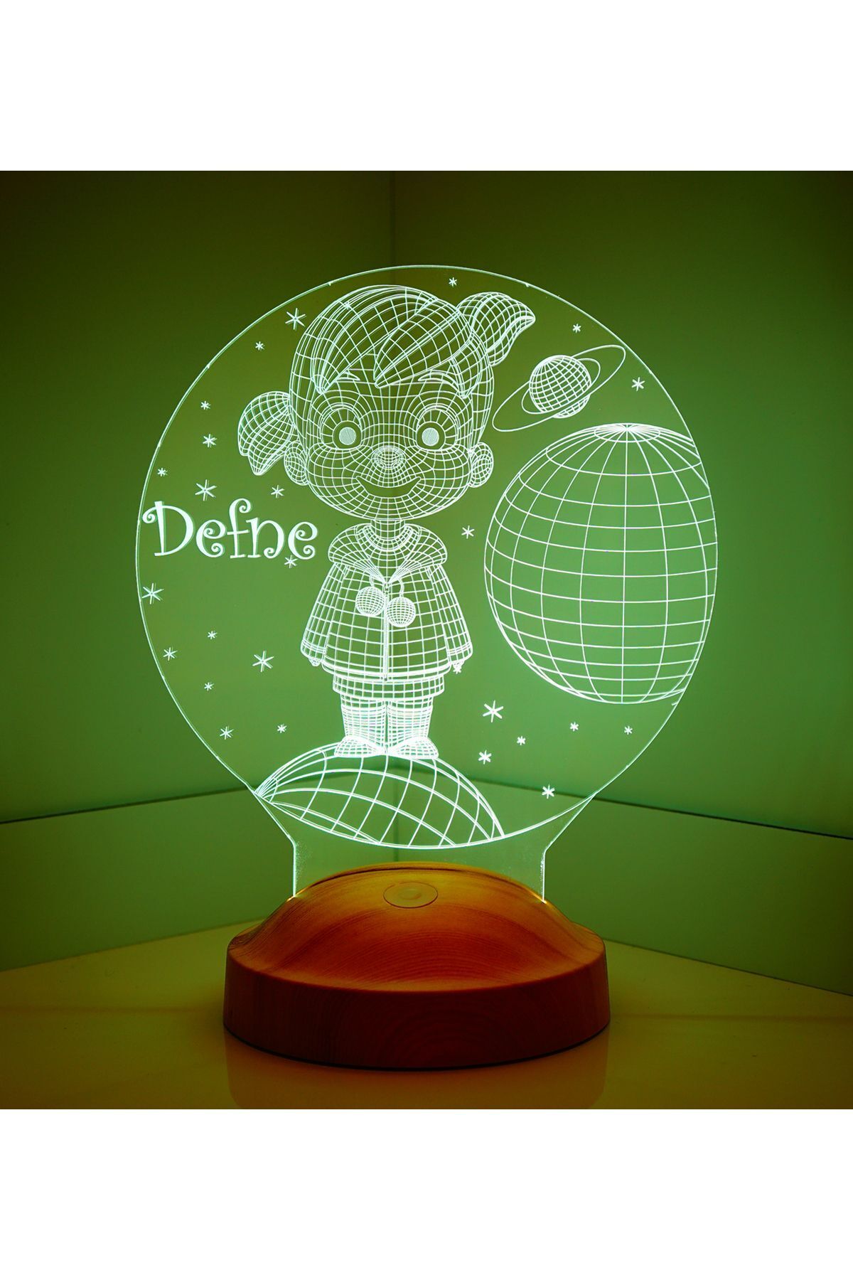 SEVGİLAMBASI Kişiye Özel 3 Boyutlu Küçük Kız Led Lamba, Kız Çocuk Hediyesi Gece Lambası, Doğum Günü Hediyesi fotoğrafı 4 (önizleme)