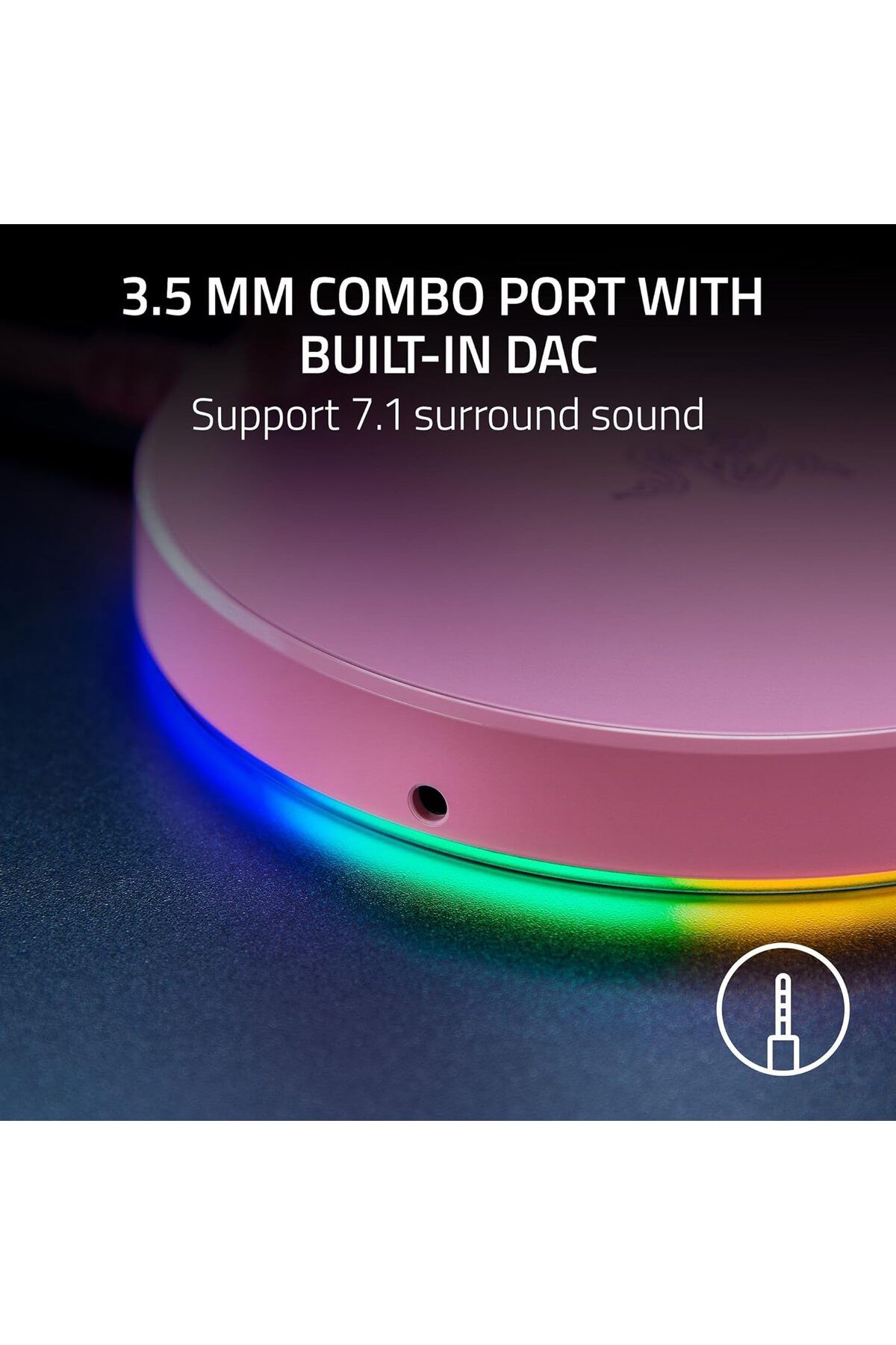 RAZER-Base Station V2 Chroma Headset Stand with USB port - Quartz 4