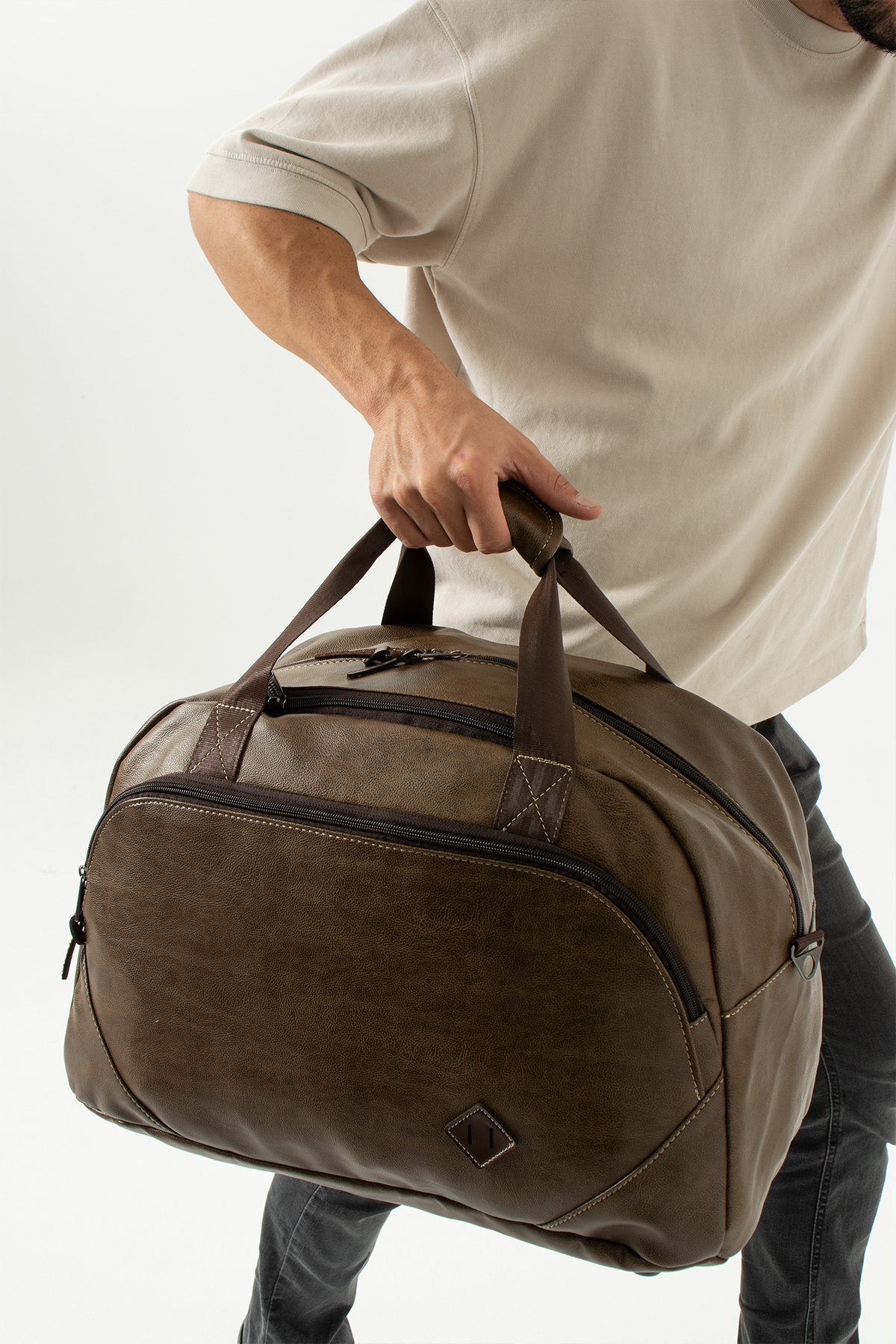 By Hakan  Gk59 klasik seyahat valizi spor hastane çantası el ve omuz annebebek çantası kabin boy hostes valiz - Görsel 4