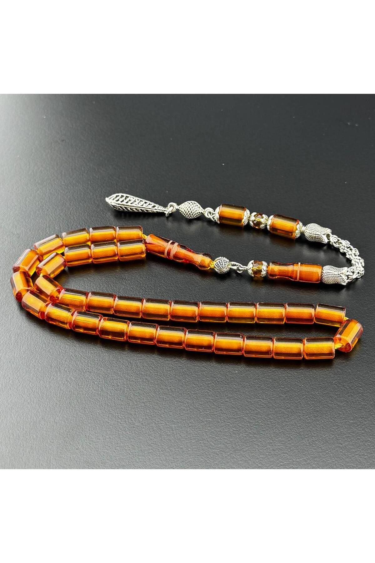 HicazTesbihcilik-Daily Size Fire Amber Prayer Beads - Special Design Hcz-Model Glkdee 3