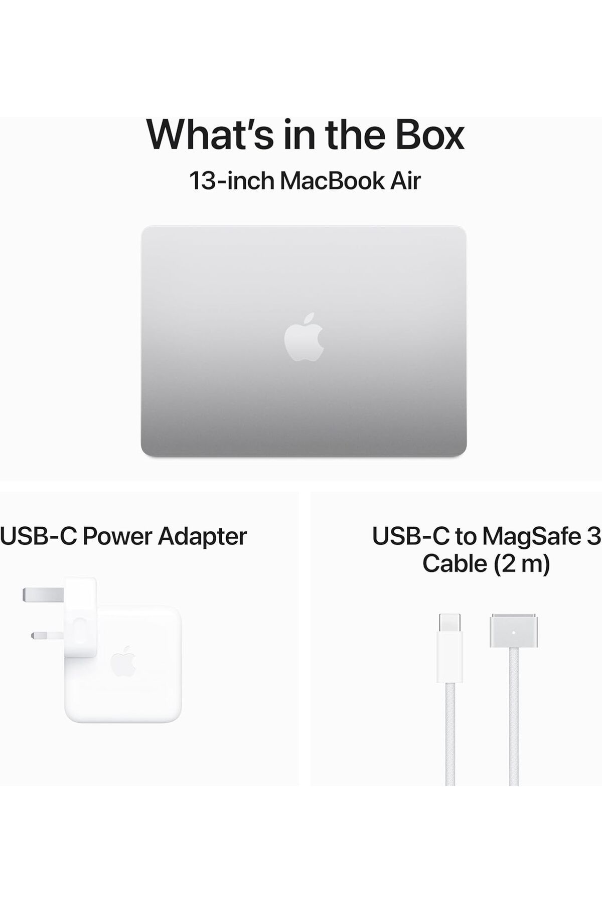Apple-13-inch MacBook Air: Apple M3 chip with 8-core CPU and 10-core GPU, 16GB, 512GB SSD - Silver 6