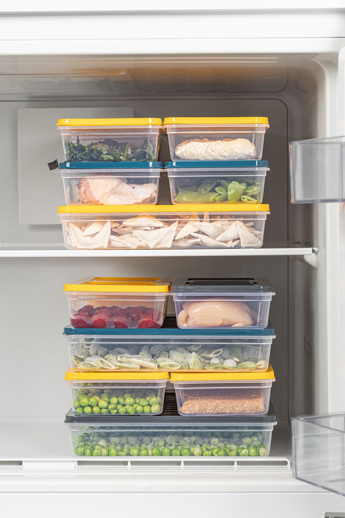 Meleni Home-Microwave-Compatible Storage Container with 4 Clear Lids - Organizer Food Supply Container 4X1170Ml 5