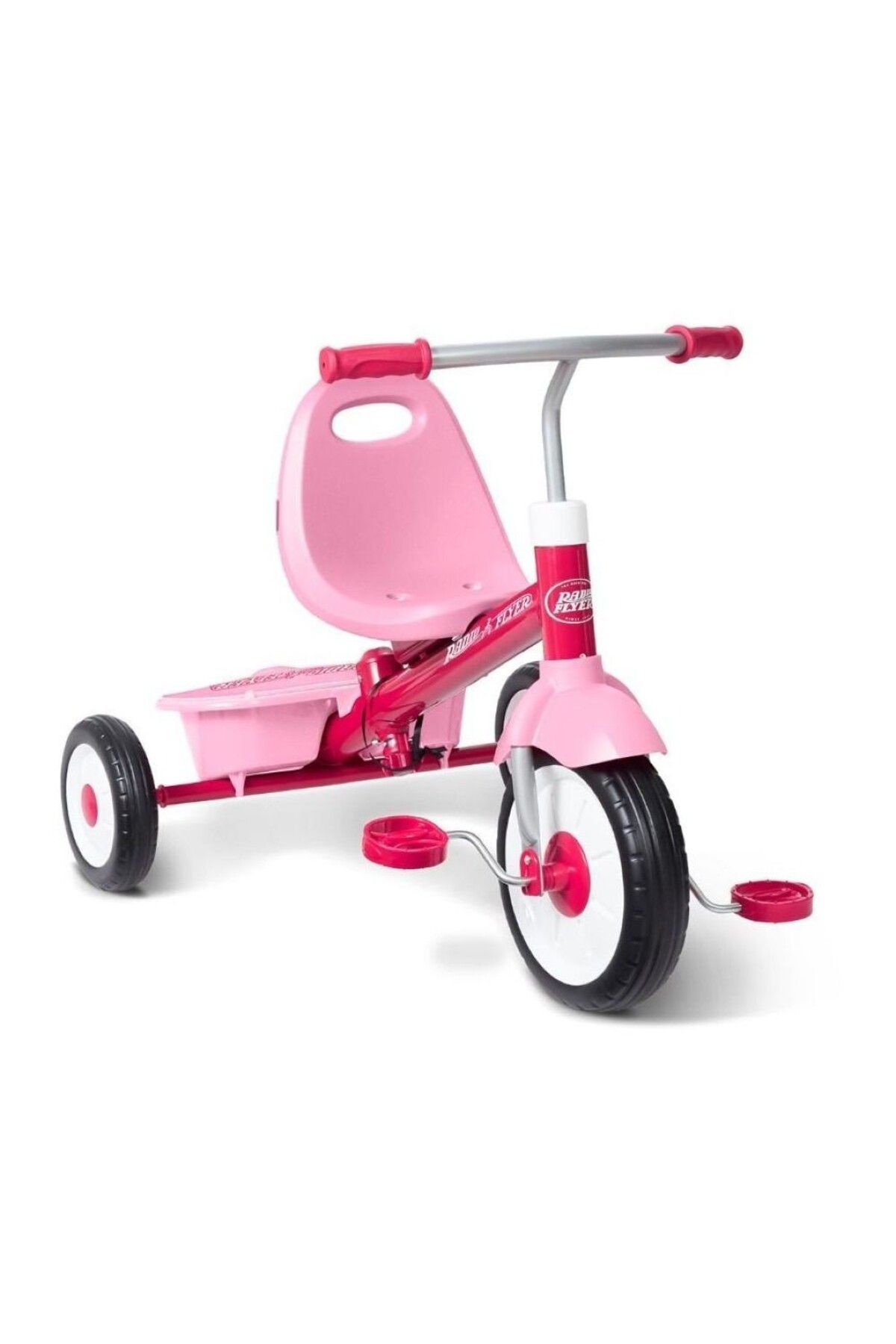 RADIO FLYER 3'ü 1 Arada Stroll N Trike, Pembe, Ayarlanabilir İtme Kolu ve Güvenlik Halkası