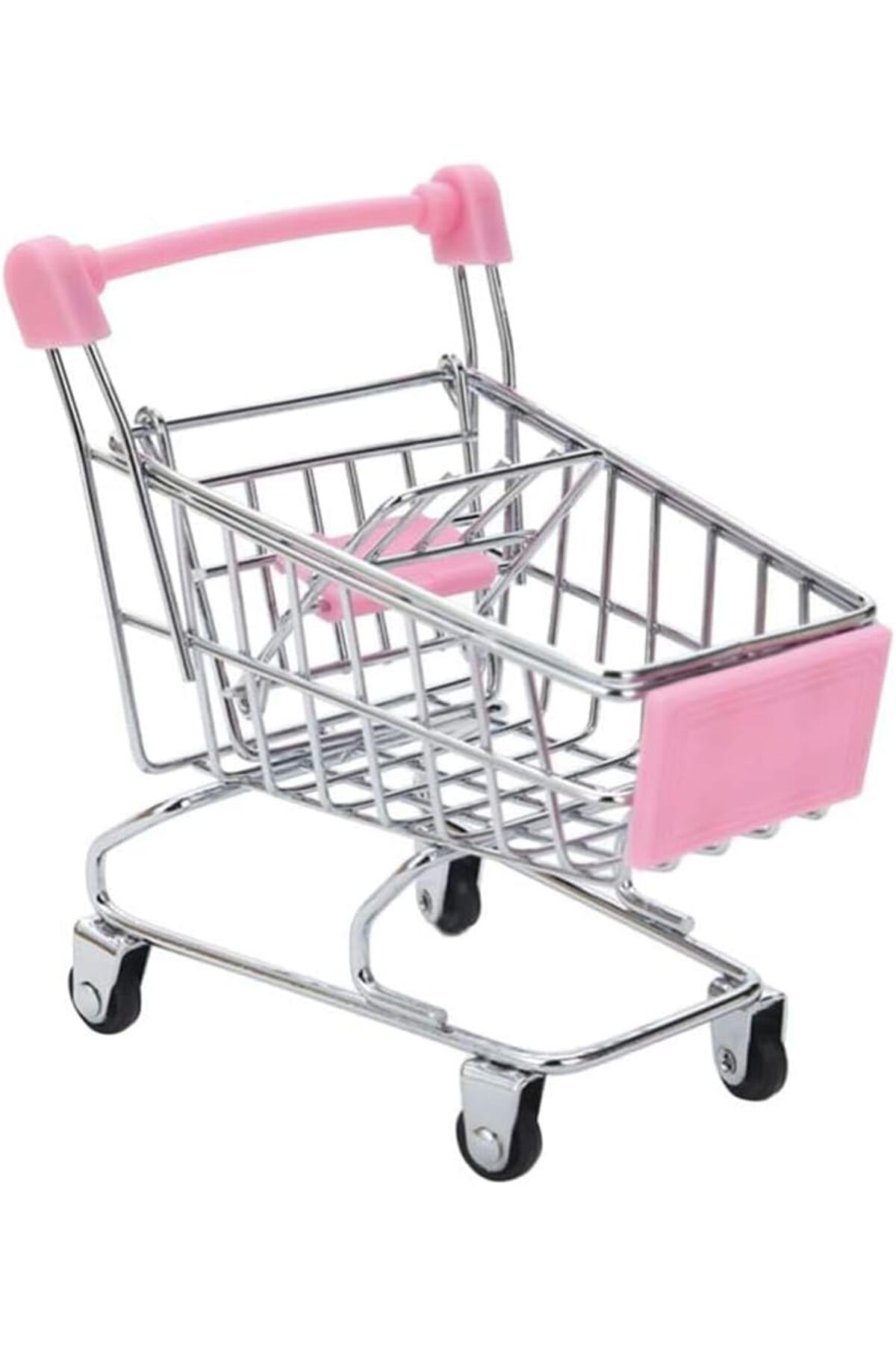 Arabest-Mini Supermarket Handcart Toy, Shopping Carts Utility Cart Mode Desk Storage Toy 3