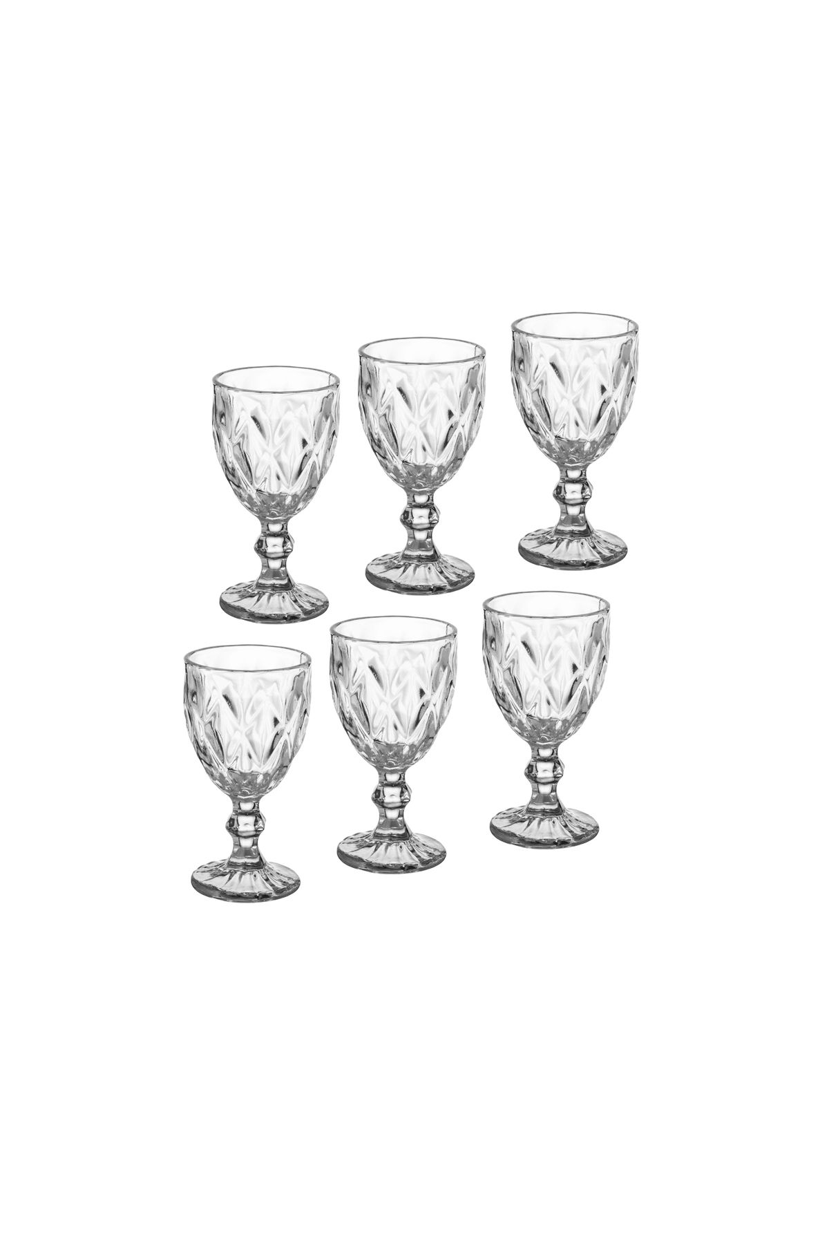 GREEN APPLE-A Set Of 6 Glass Cups With A Base For Juice And All Drinks 2