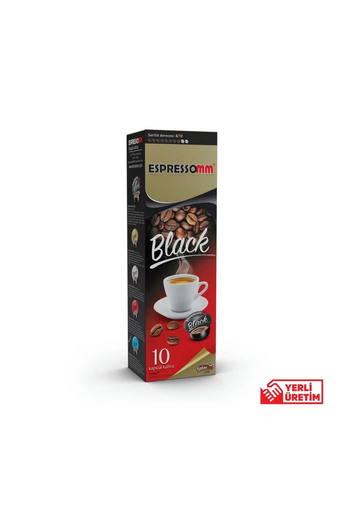 ESPRESSOMM Tchibo Cafissimo Uyumlu Black Kapsül Kahve (1 Paket - 10 Kapsül)