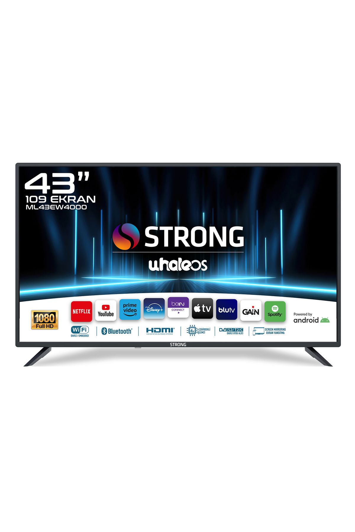 Strong ML43EW4000 43’’ 109cm Ekran Full HD Whale OS Smart TV Dahili Uydu Alıcılı