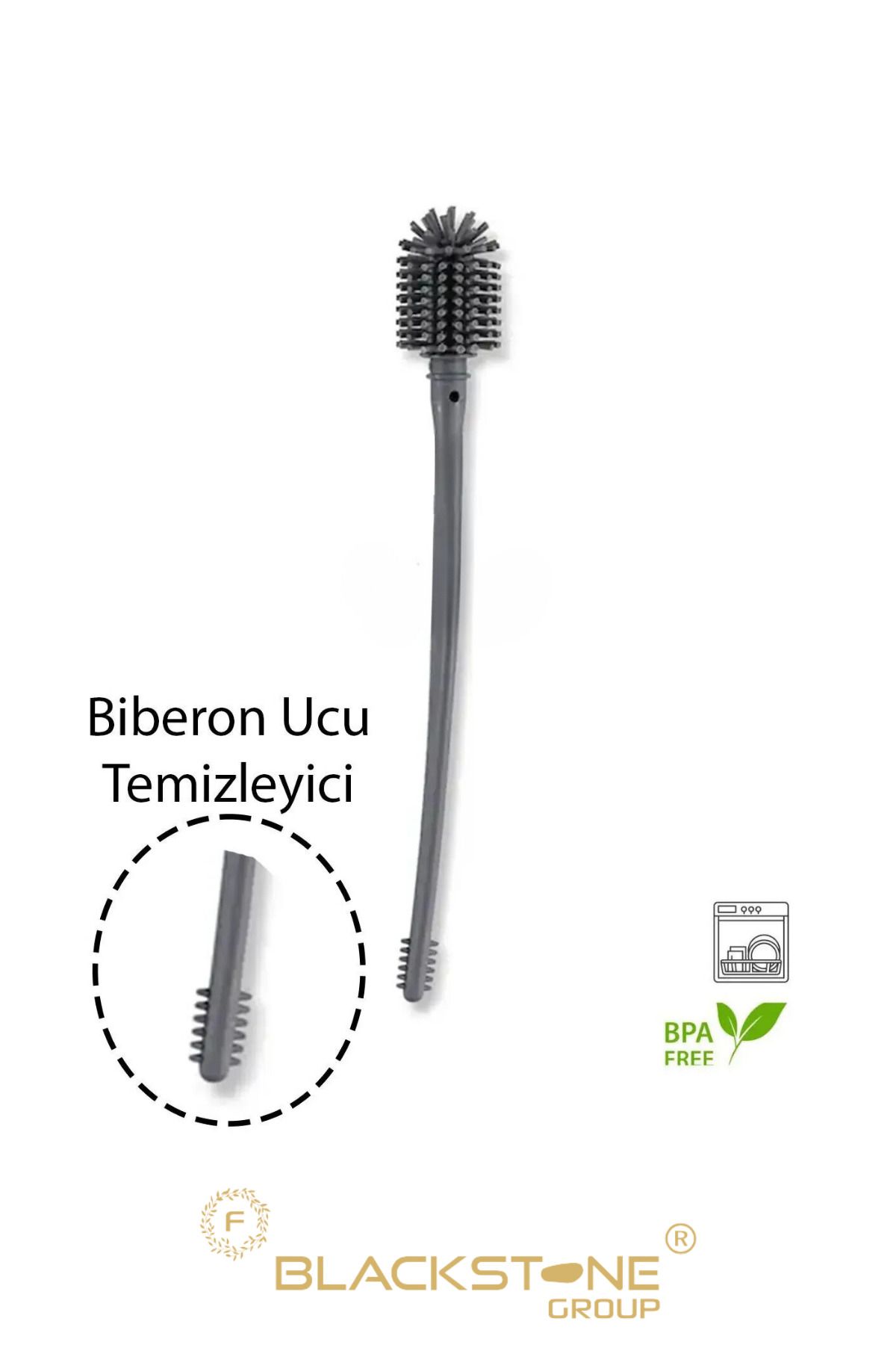 F BLACKSTONE Tr' de Tek Biberon ve Biberon Ucu Temizleme Fırçası Silikon Şişe Yıkama Fonksiyonlu Uzun Saplı