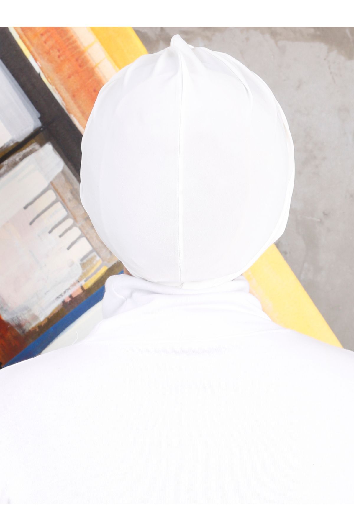 Differenza-White Sandy Wrapped Bonnet 3