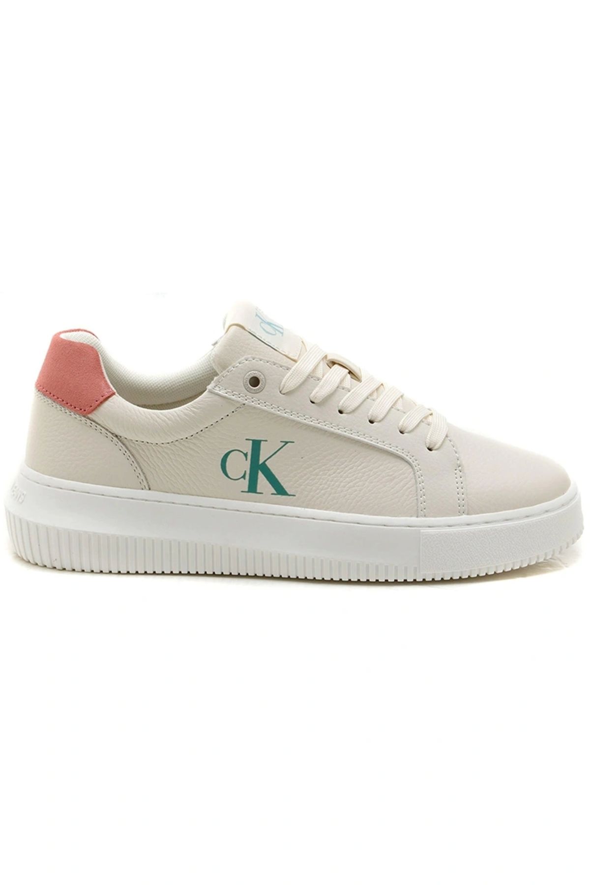 کفش کتانی سفید زیره کلفت زنانه Ck Calvin Klein