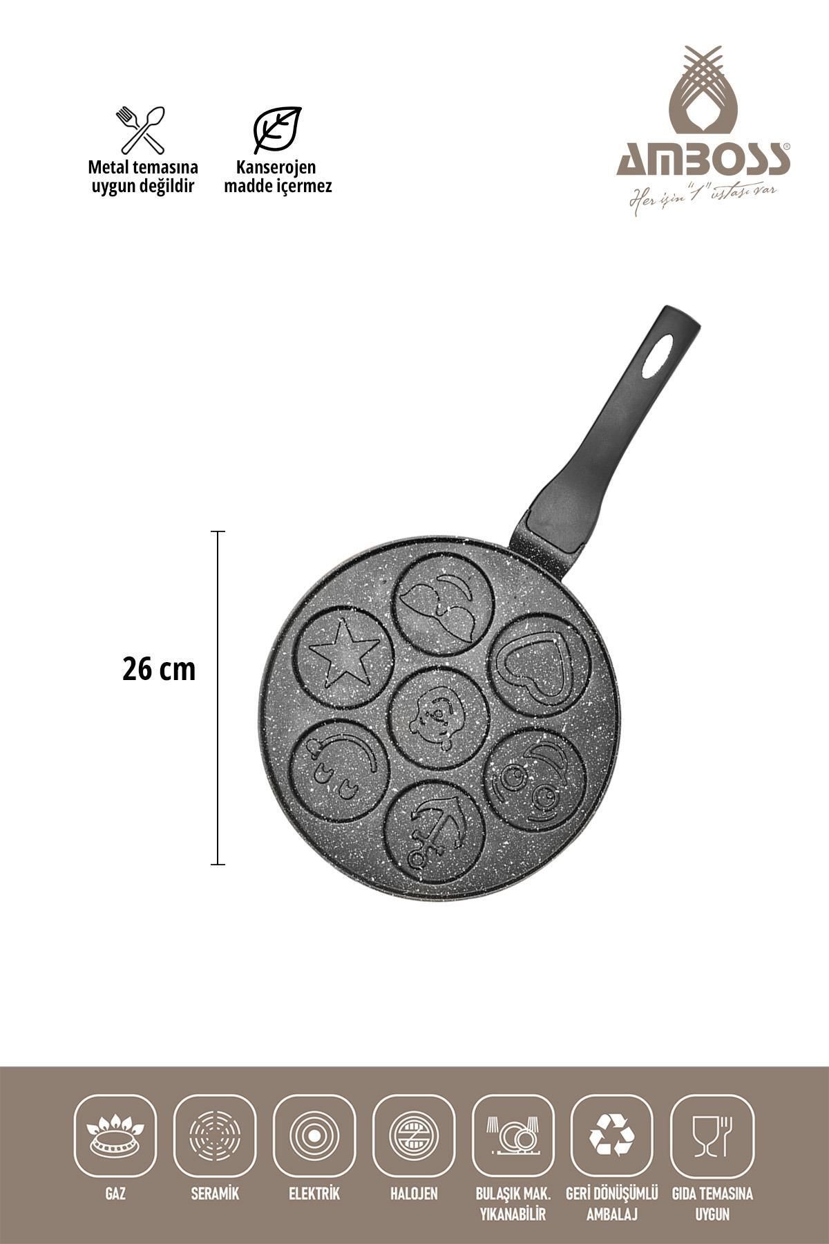 Amboss-3 Piece Sunday Emoji Pankek Pan Sahan Set 4