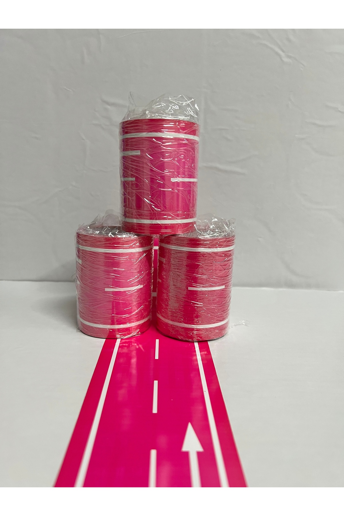 استیکر چسبی روکش جاده برای لاستیک خودرو، رنگ صورتی، ۷ سانتی‌متر × ۱۰ متر