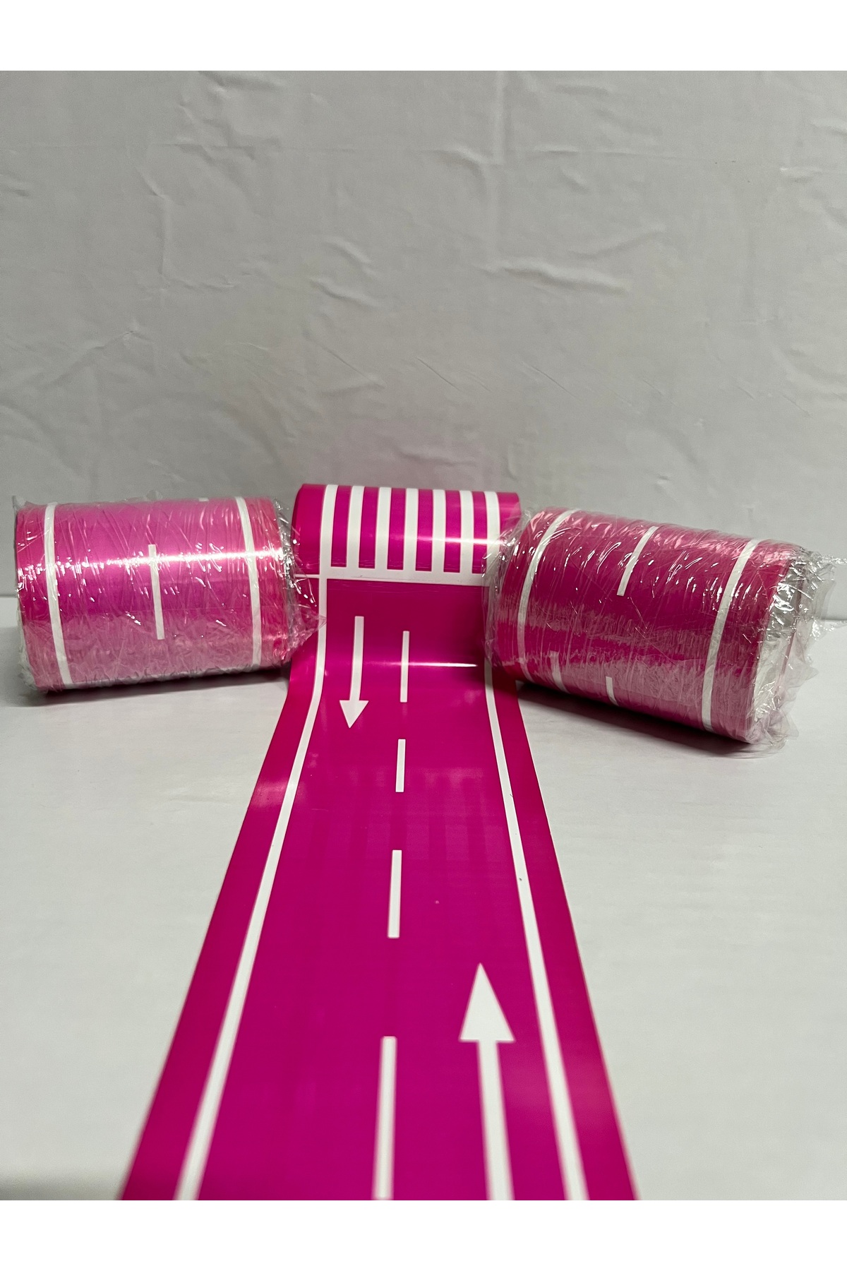 استیکر چسبی روکش جاده برای لاستیک خودرو، رنگ صورتی، ۷ سانتی‌متر × ۱۰ متر