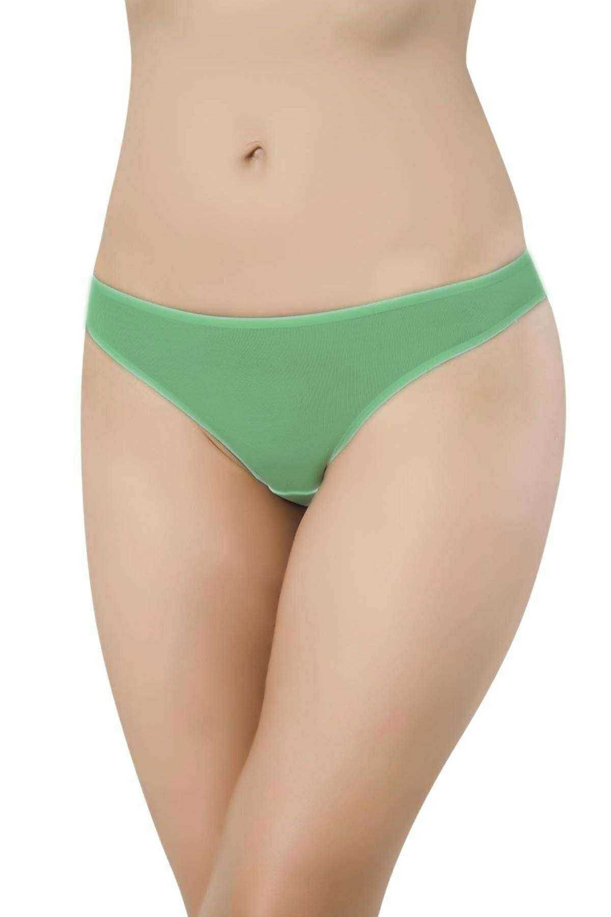 Easy Tedarik Yeşil Kadın Günlük Pamuklu Likralı Özel Poşet İçinde Taşınabilir Acil Durum Slip Külot