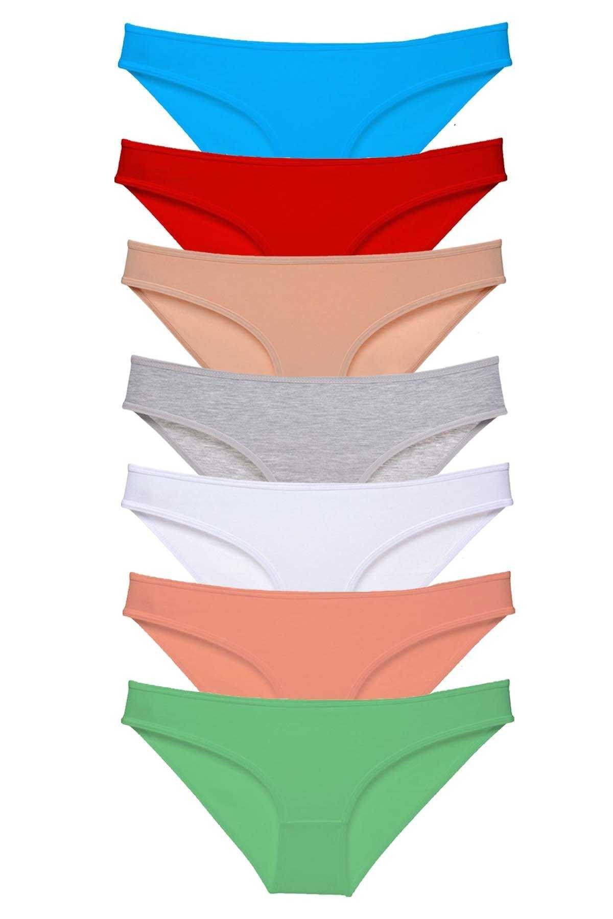 Easy Tedarik 7 adet Süper Eko Set Likralı Kadın Slip Külot Set 4