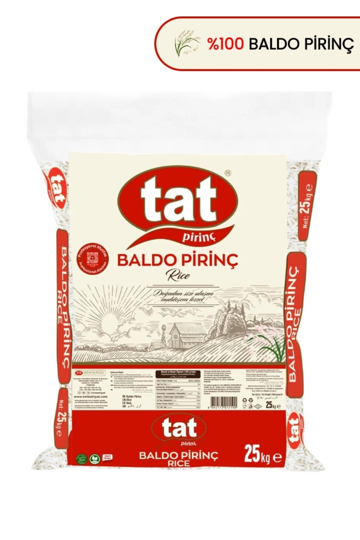 Tat Baldo Pirinç Çuval 25 kg