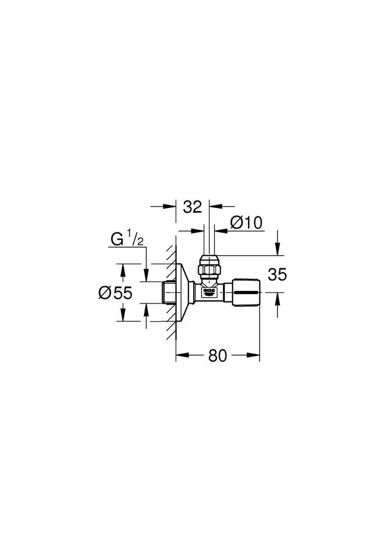 Grohe-Intermediate faucet 1/2 inchx3/8 inch hard graphite – 22037a00 2