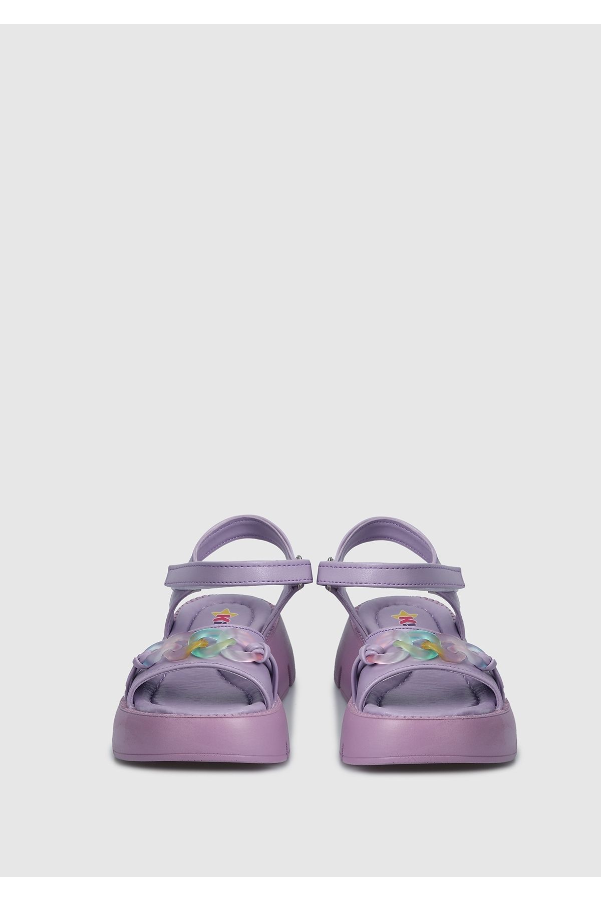 Kiddo-Lilac Flat Sandals for Girls 3