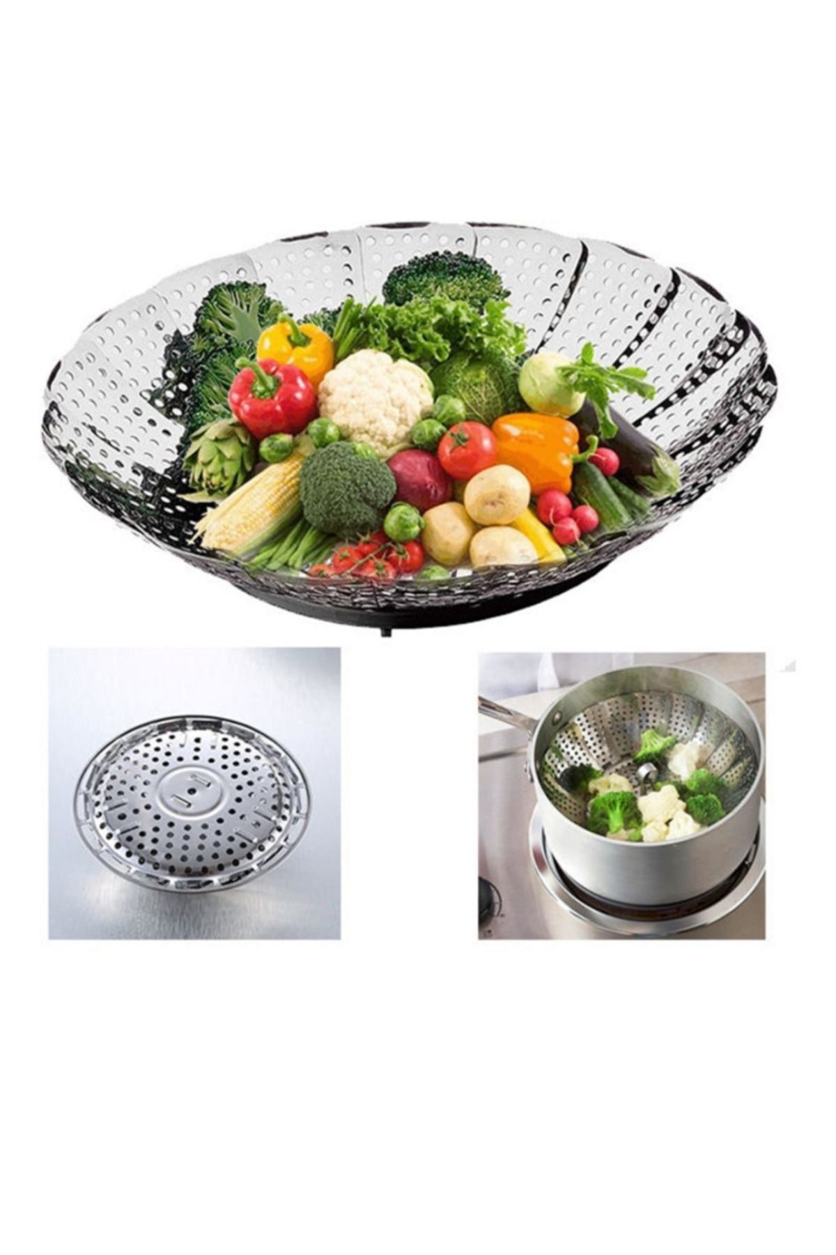 QNİAY-Vegetable Cooking and Boiling Foldable Steaming Apparatus 6