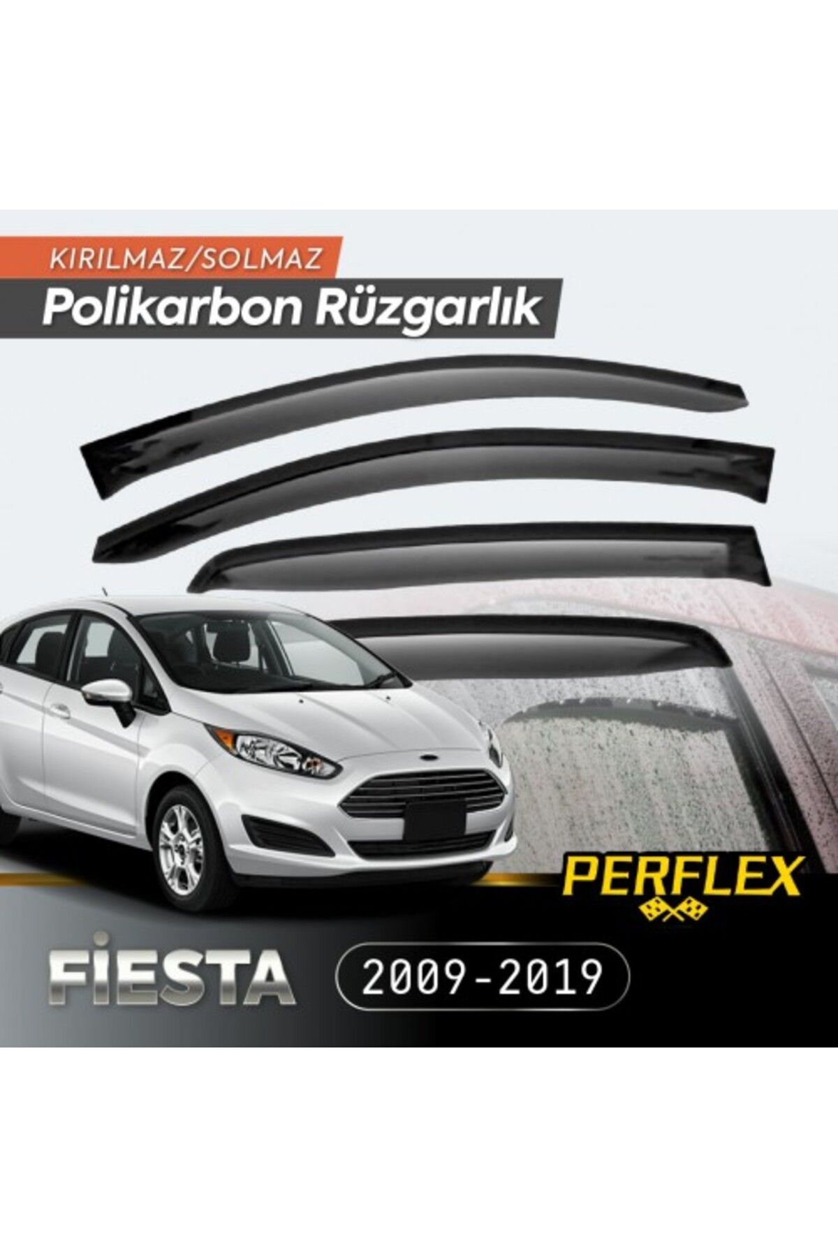 Mustore Ford Fiesta 2009-2019 Cam Rüzgarlığı V2 Mugen