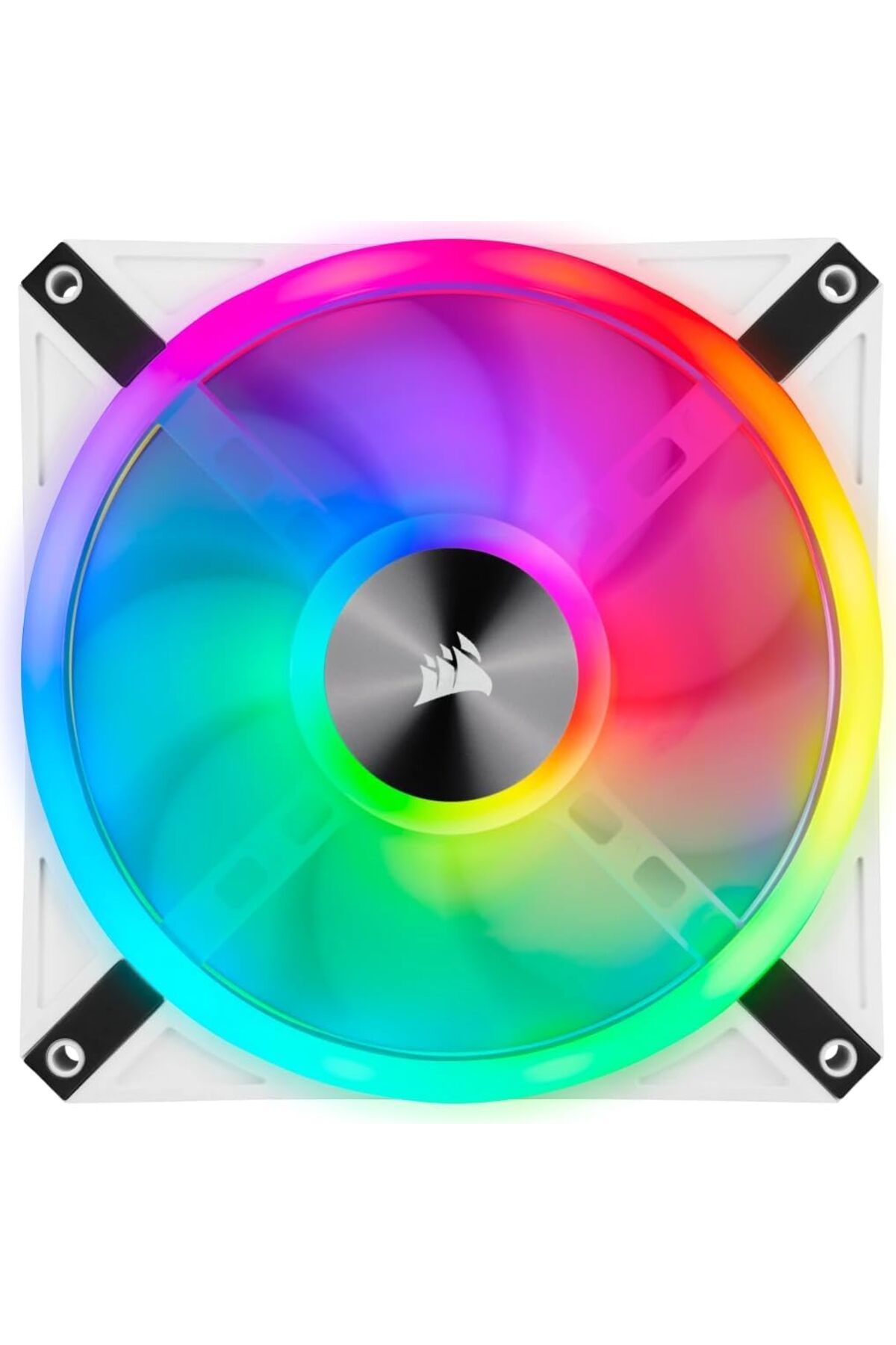 LUXE LxSp QL Serisi, iCUE QL140 RGB Beyaz, 140mm, PWM, Lighting Node CORE RGB Kontrolcü Dahil, RGB Fan,