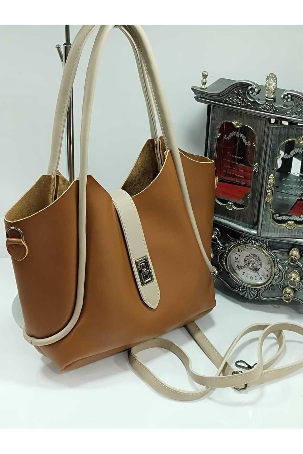 Fashion'Ss-Women's Leather Look Shoulder and Hand Bag 1