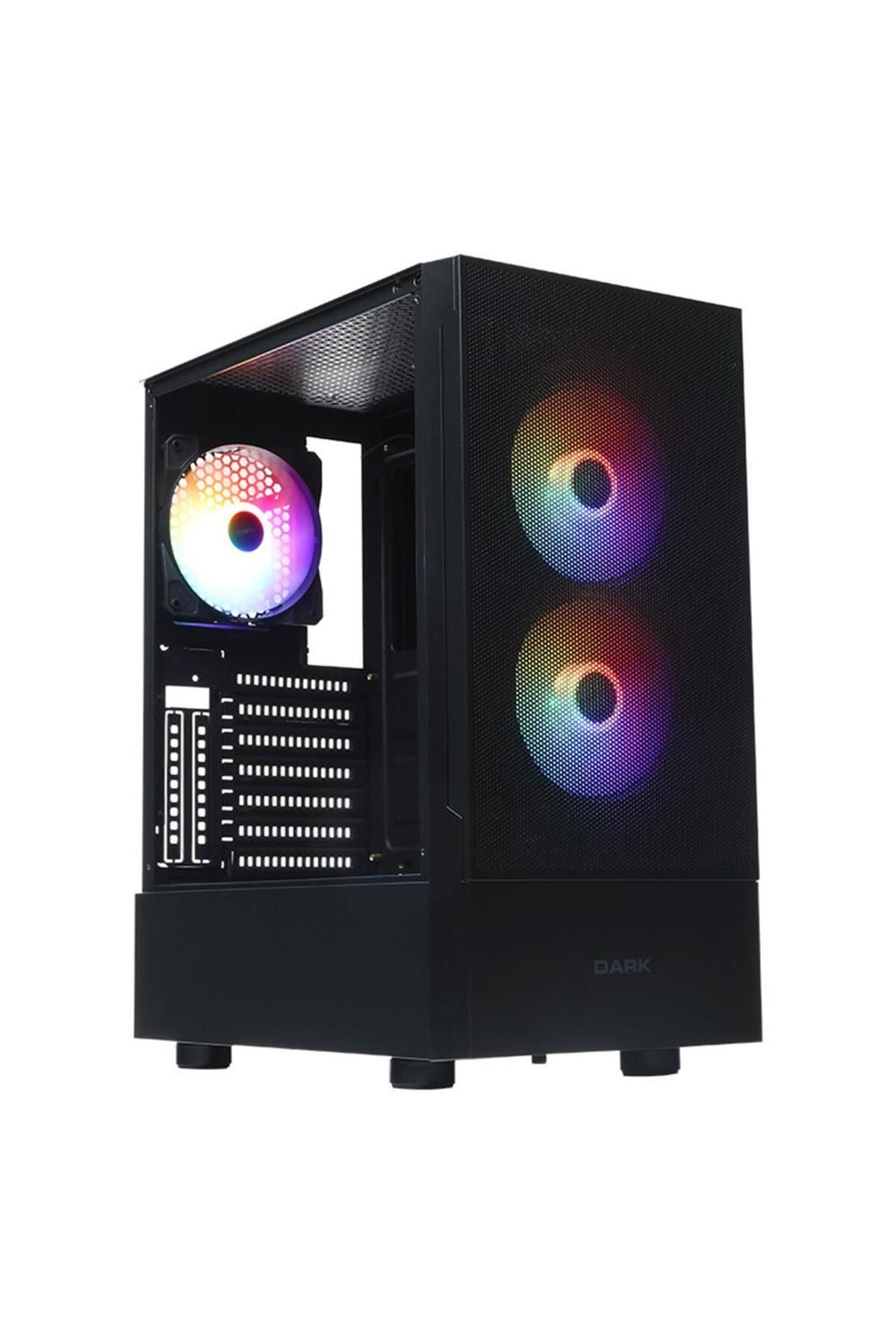Vobotek Teknoloji Dark DKCHGT 3x12cm FRGB Fan, USB3.0, Akrilik Yan Panel, Ön Mesh ATX Oyuncu Kasası
