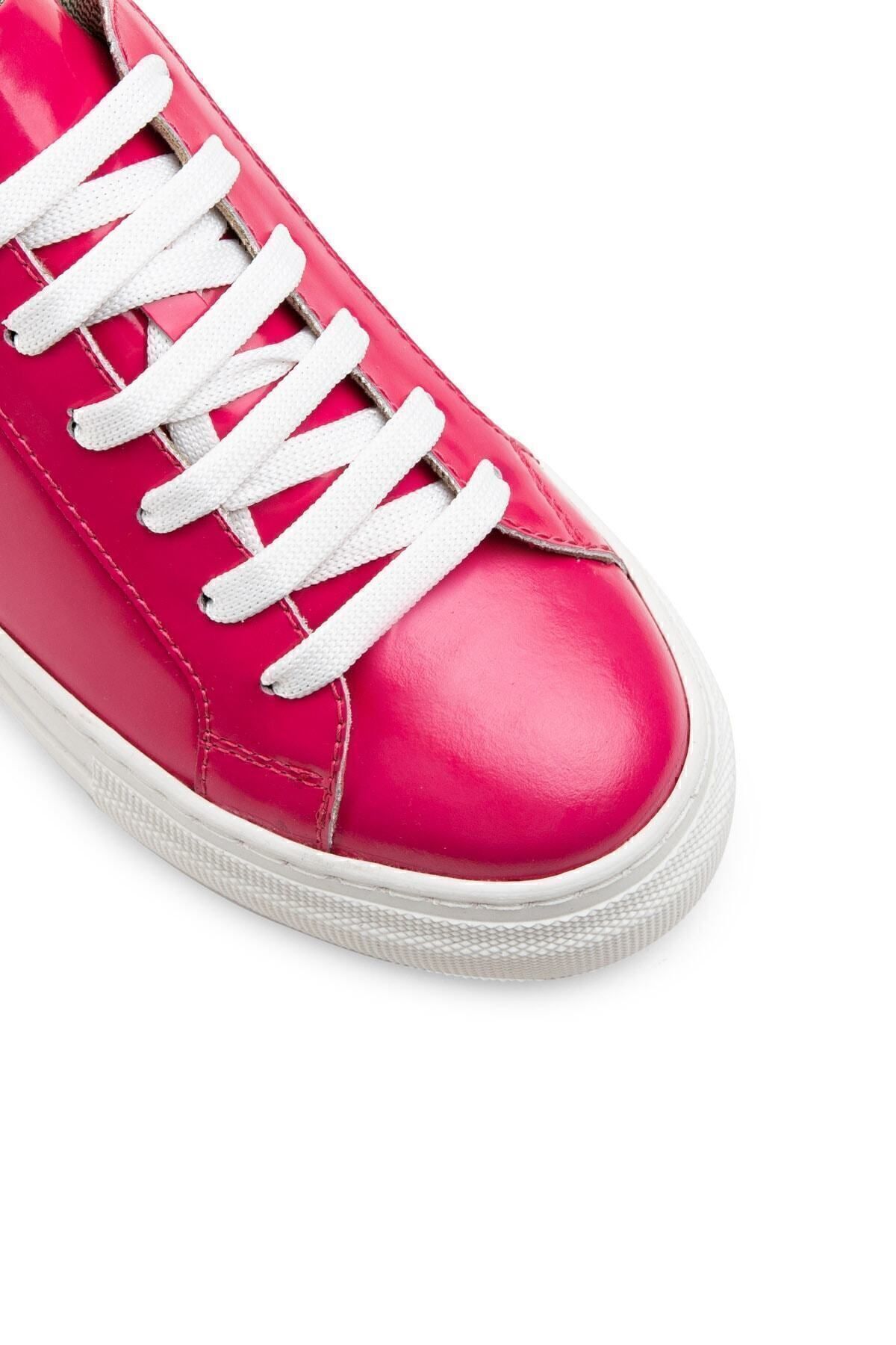 Deery-Genuine Leather Fuchsia Sneaker Women's Shoes 5