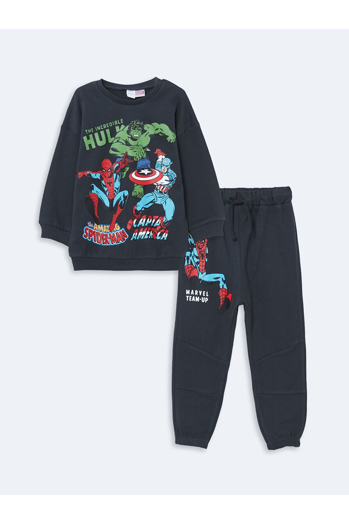 LC Waikiki-Lcwk Spiderman bedrucktes Jungen-Sweatshirt und Jogginghose – 2er-Set 1